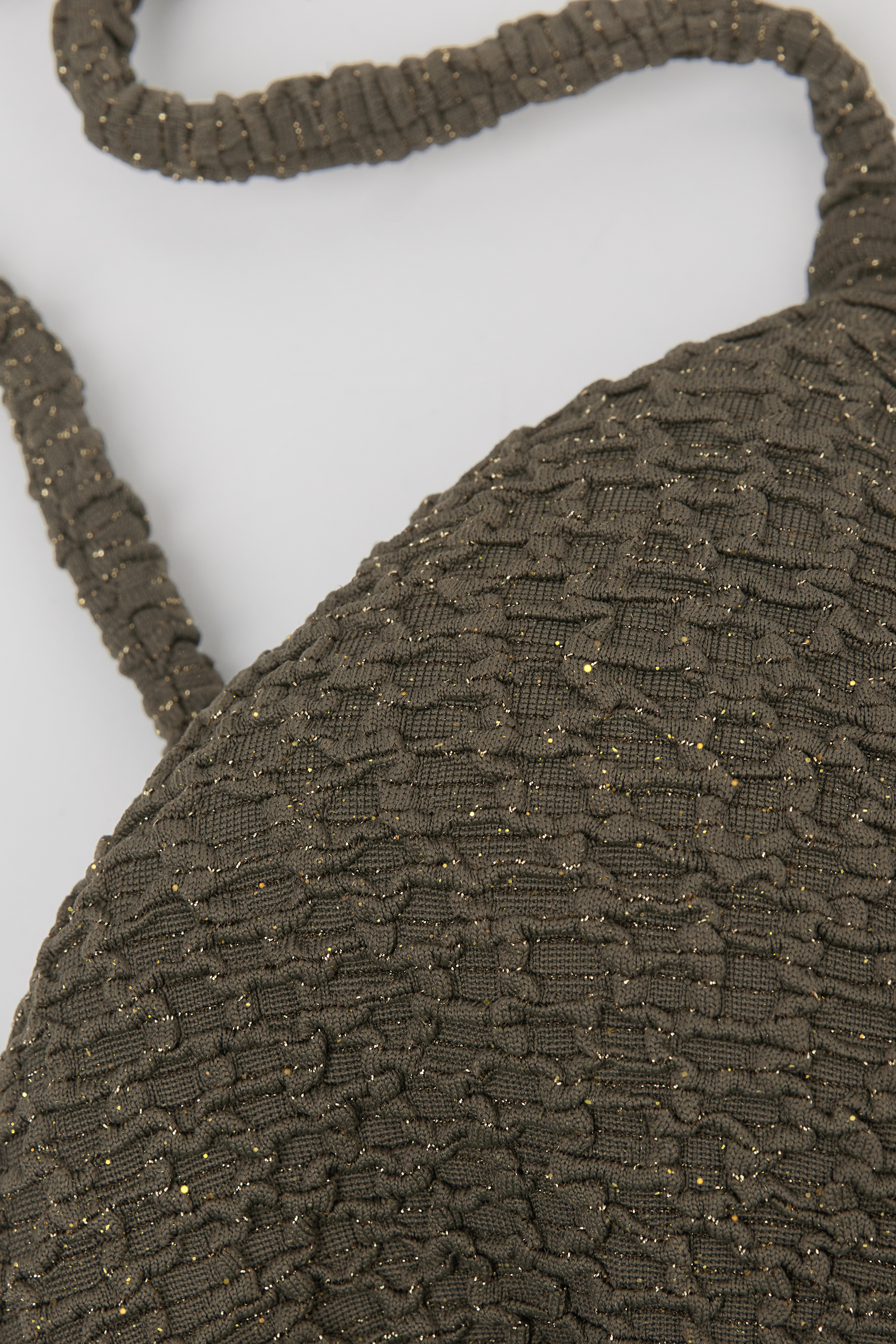 Triangel-Bikinioberteil mit herausnehmbaren Polstern Crinkle Dune