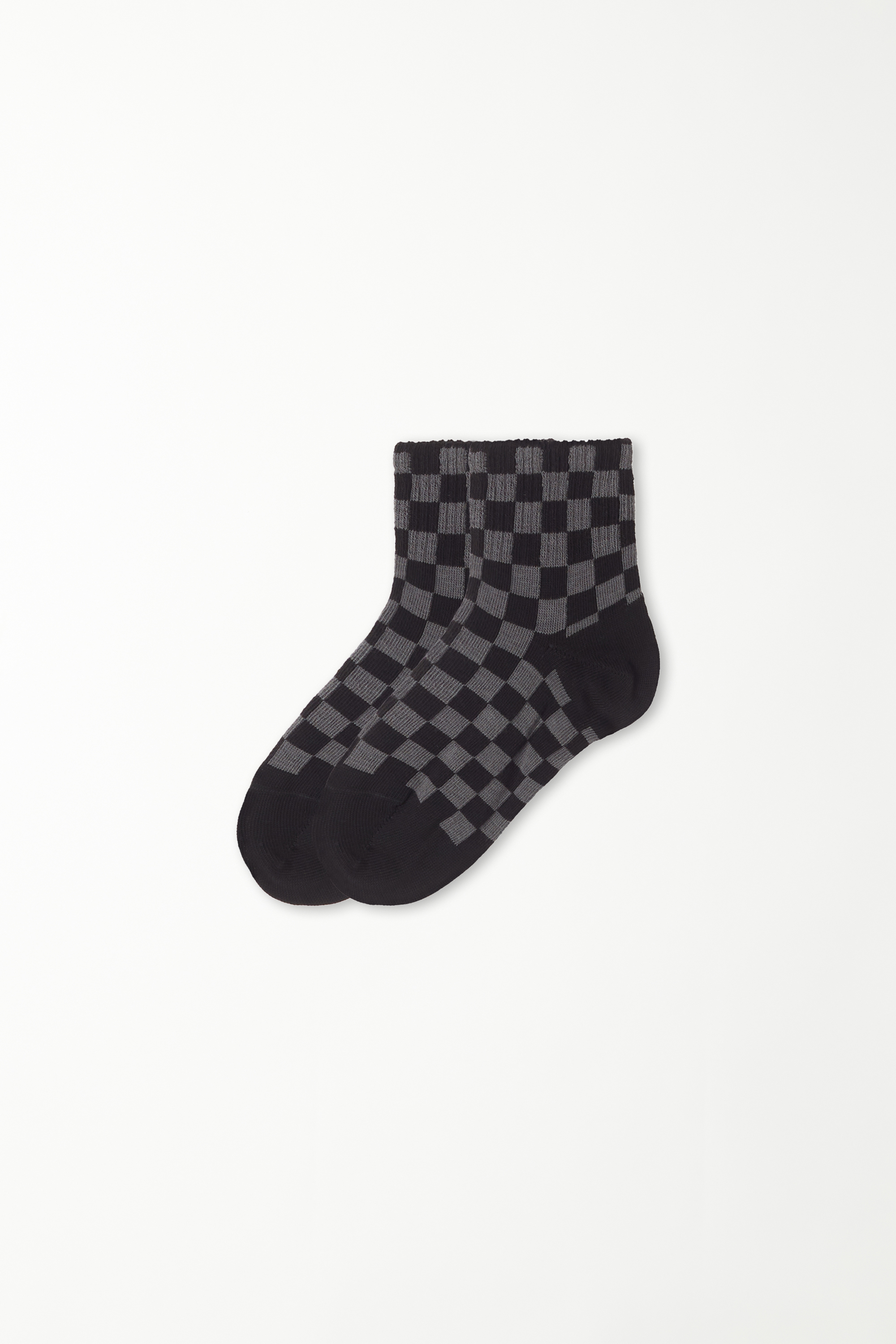 Boys’ Short Patterned Cotton Socks