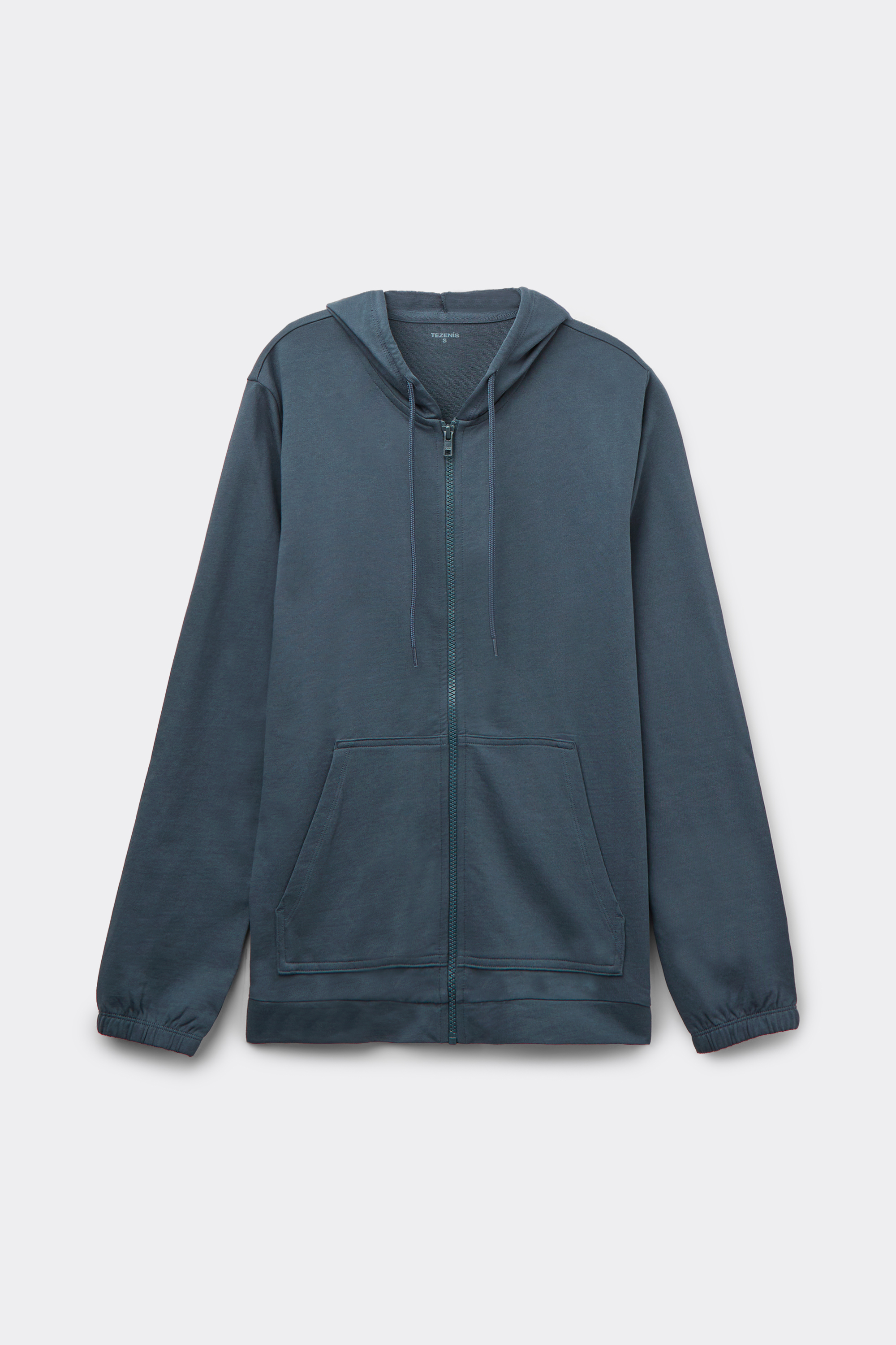 Sweat Léger Zippé Capuche Cordon de Serrage