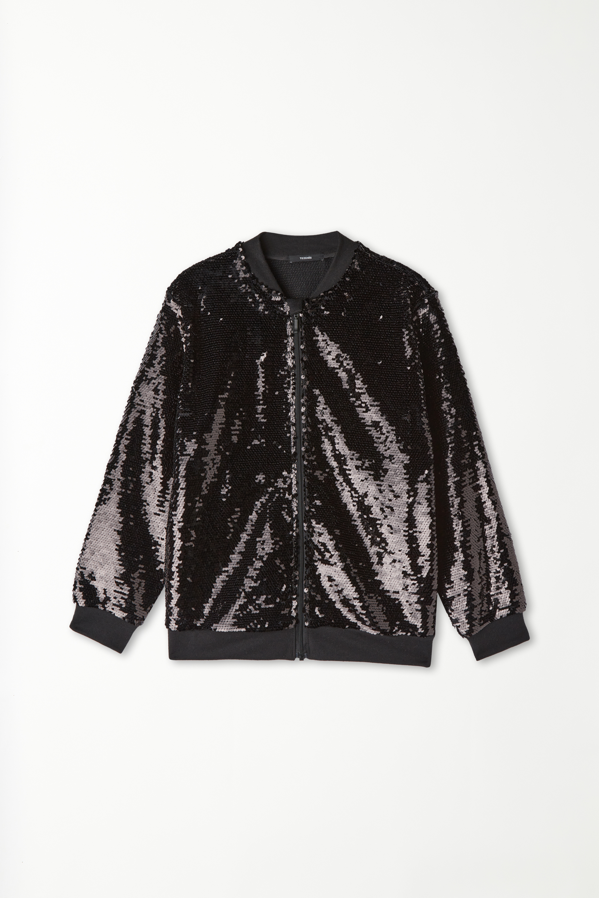 Girls’ Sequinned Bomber Jacket