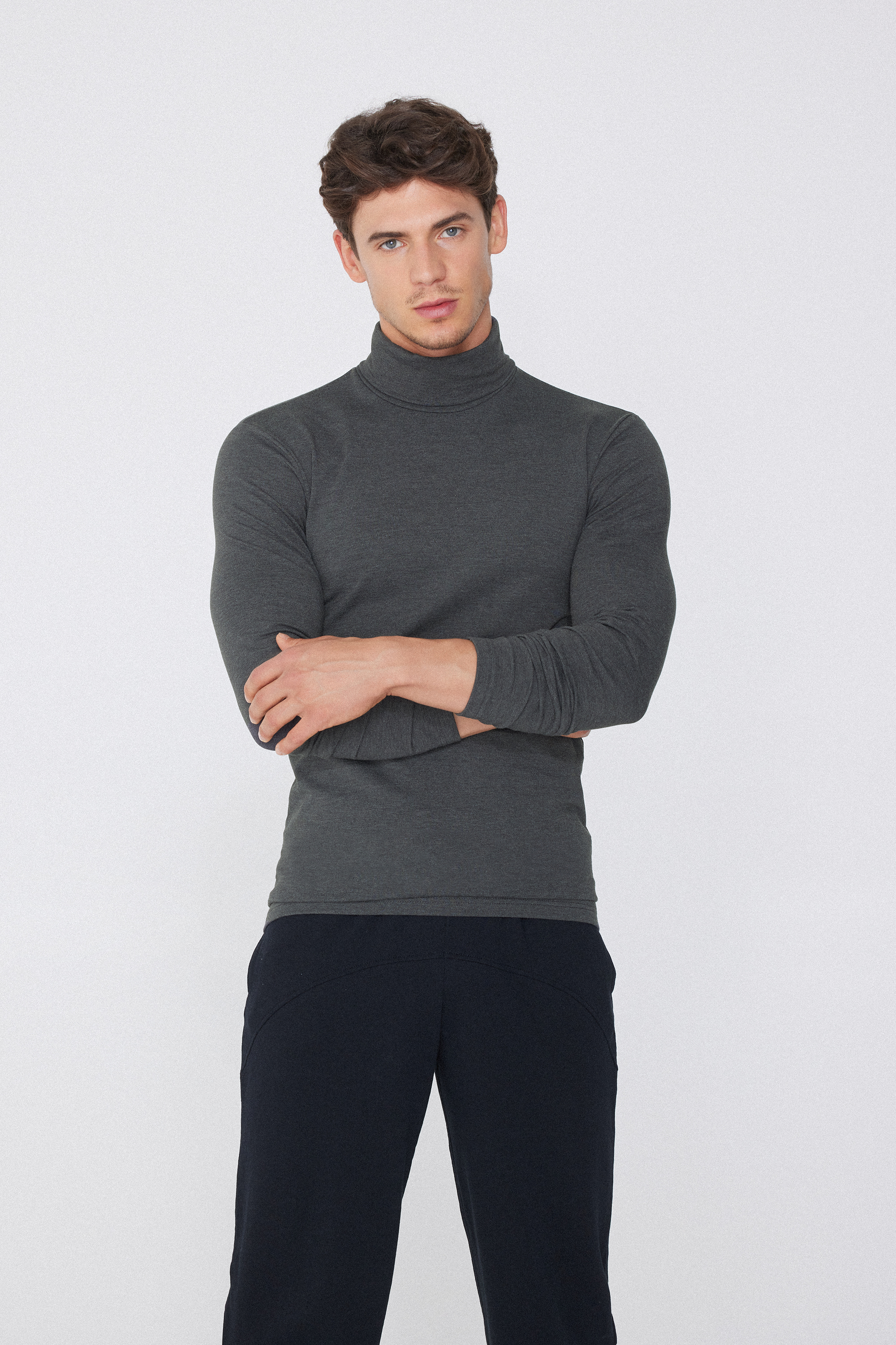 Maglia Termica Donna A Collo Alto Maniche Lunghe - Morbida In Cotone Elasticizzato - Taglia M