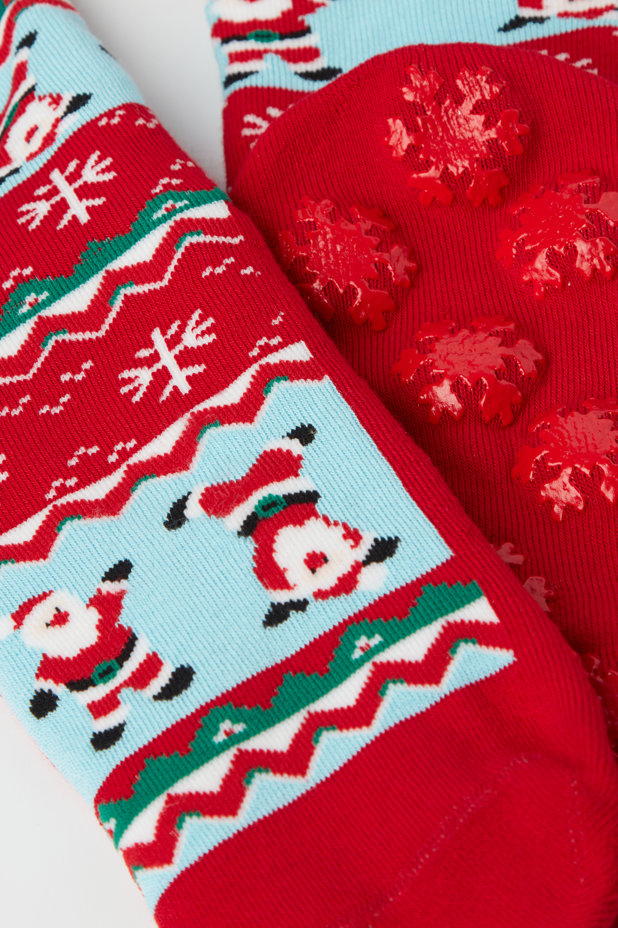 Chaussettes Courtes Antidérapantes avec Imprimé Noël Homme