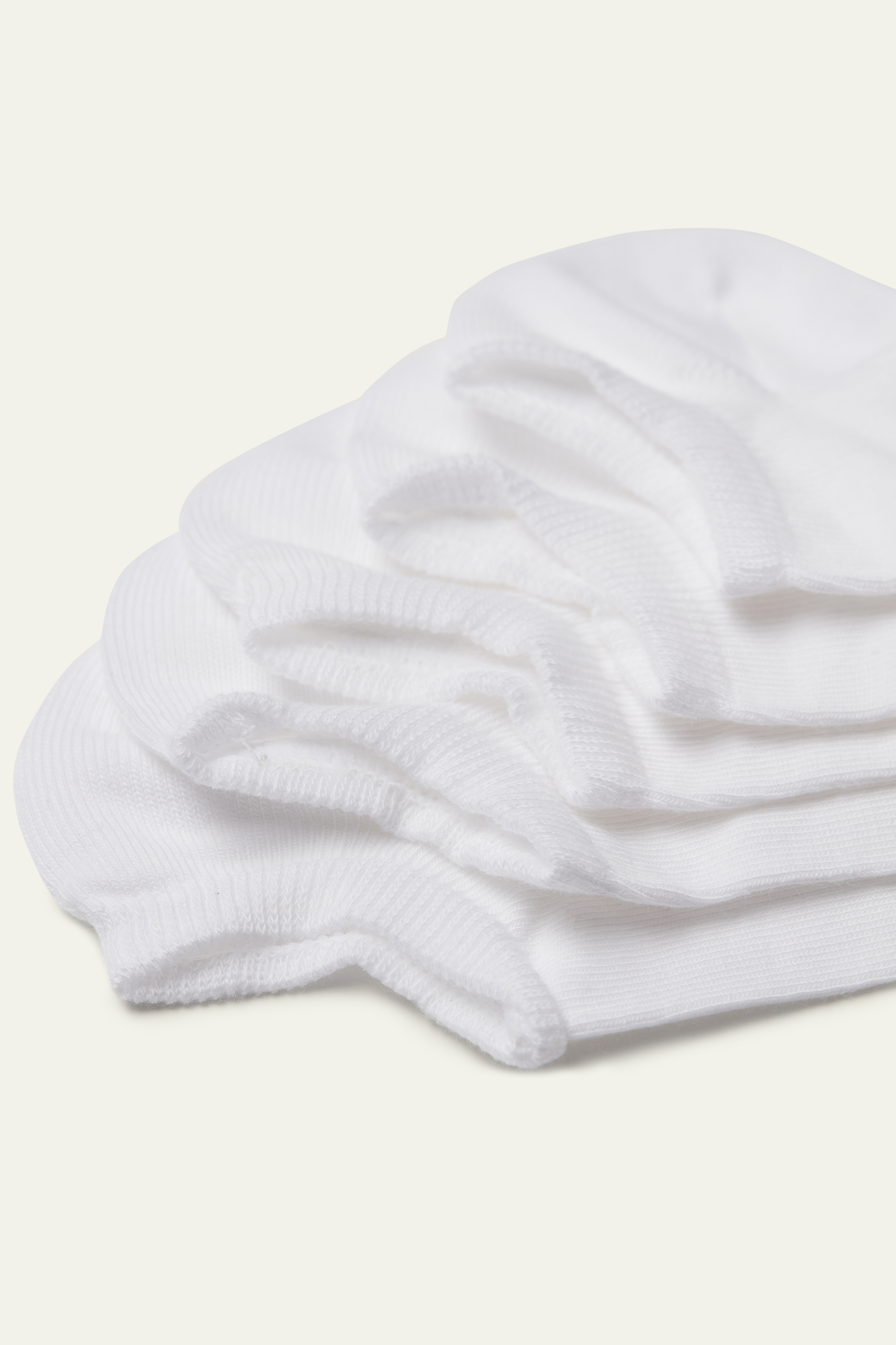 5 X Plain Colour Cotton Trainer Socks