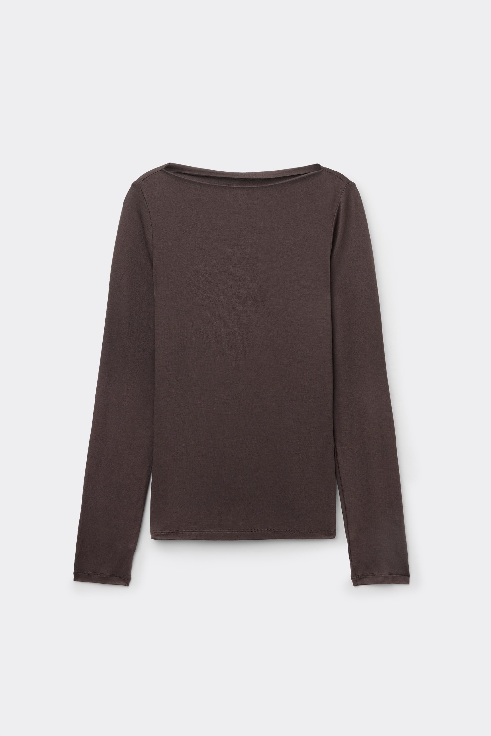 Haut col bateau en viscose femme