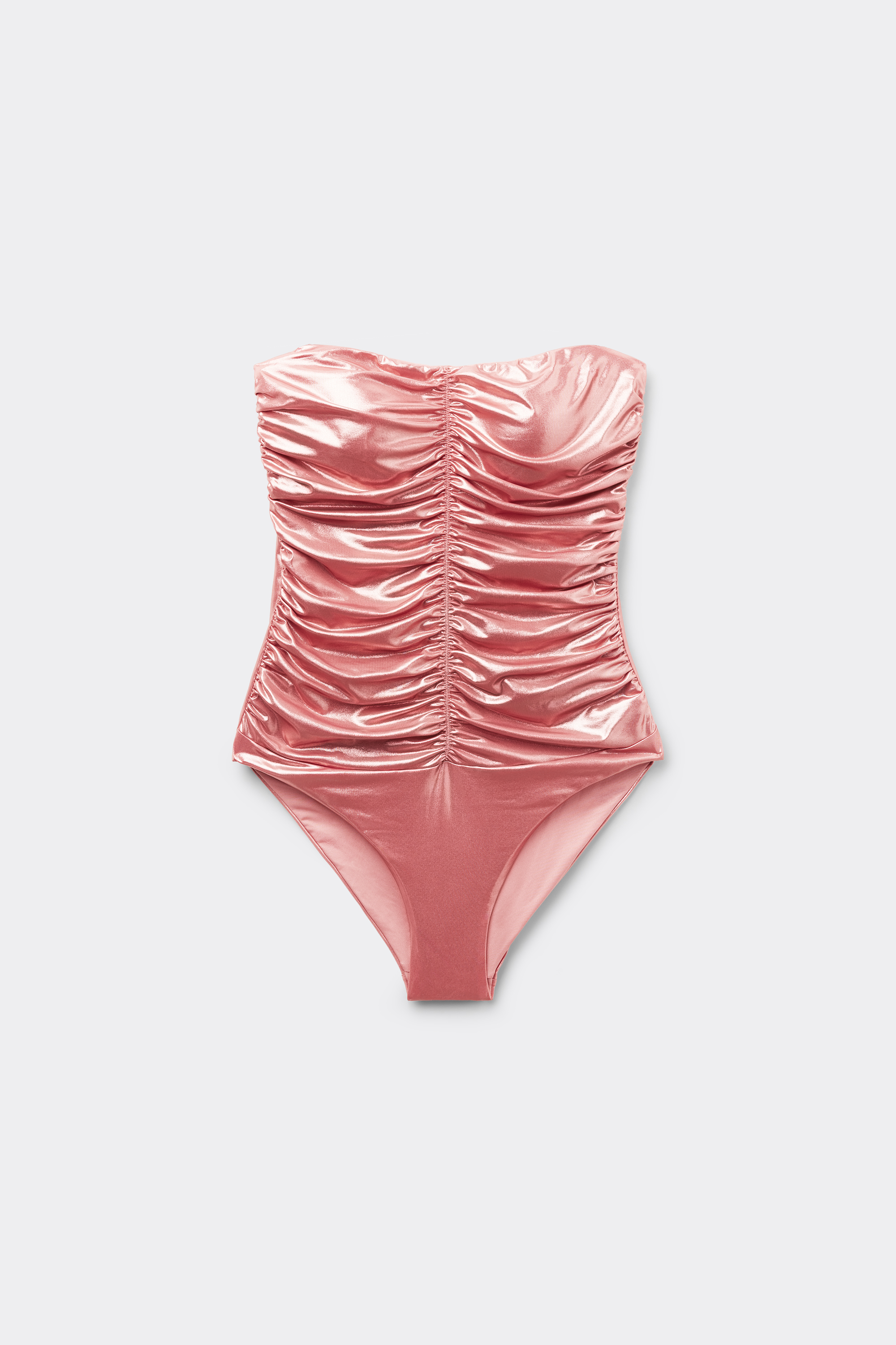 Jednodílné Řasené Plavky Bandeau Mermaid Glow