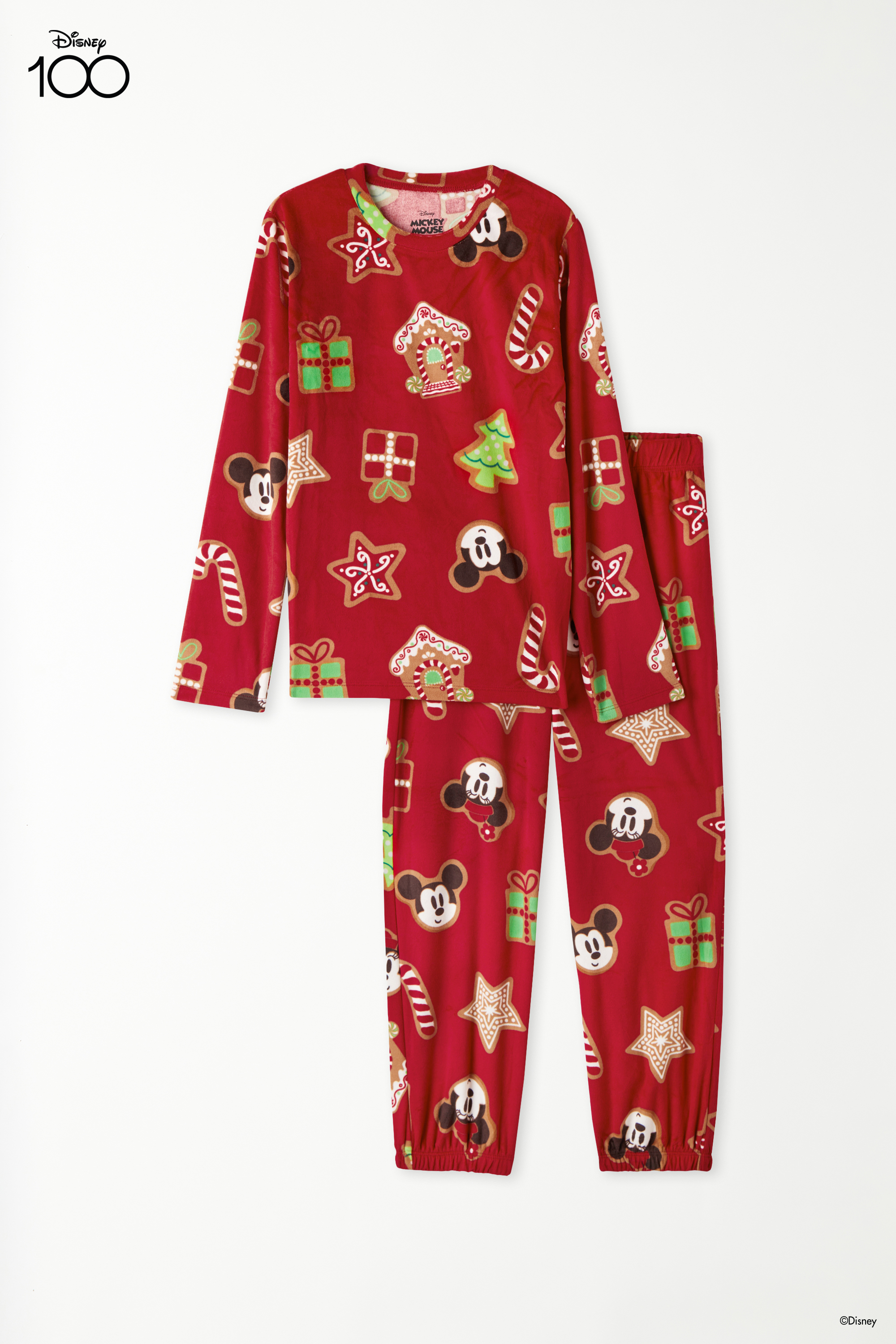 Langer Unisex-Pyjama aus Mikrofleece mit Disney-Print für Kinder