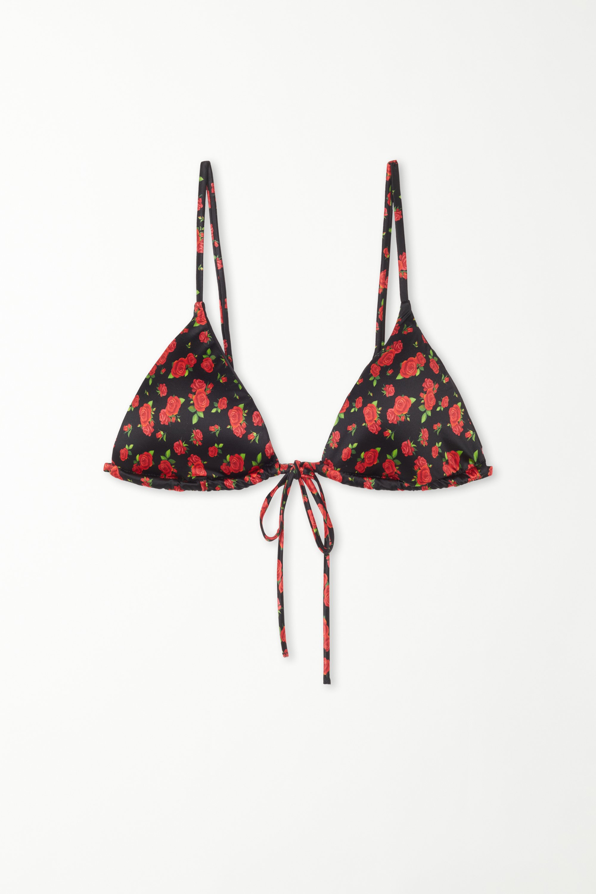 Spicy Roses Triangle Bikini Top with Removable Cups