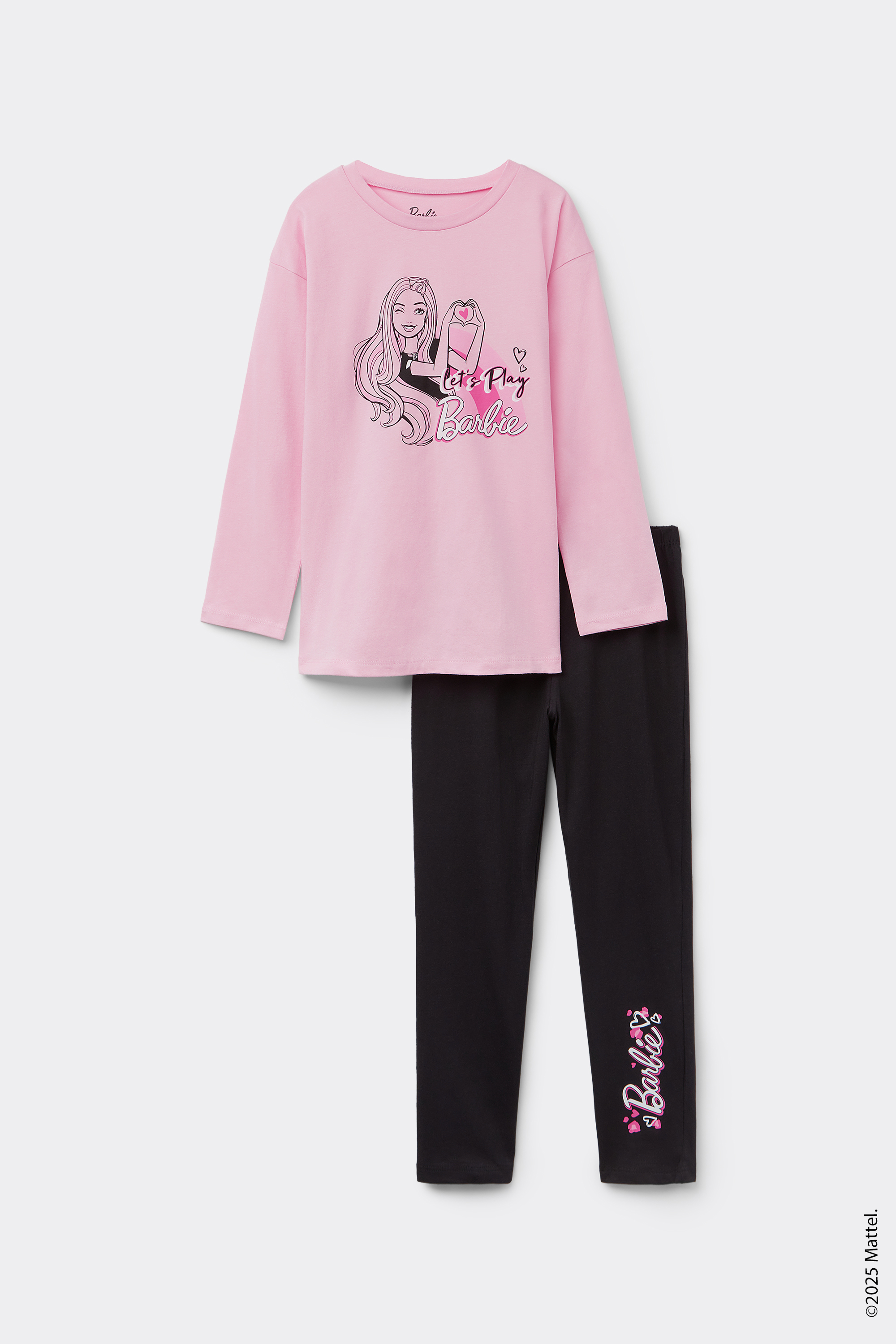 Μακριά Βαμβακερή Πιτζάμα για Κορίτσια Print Barbie