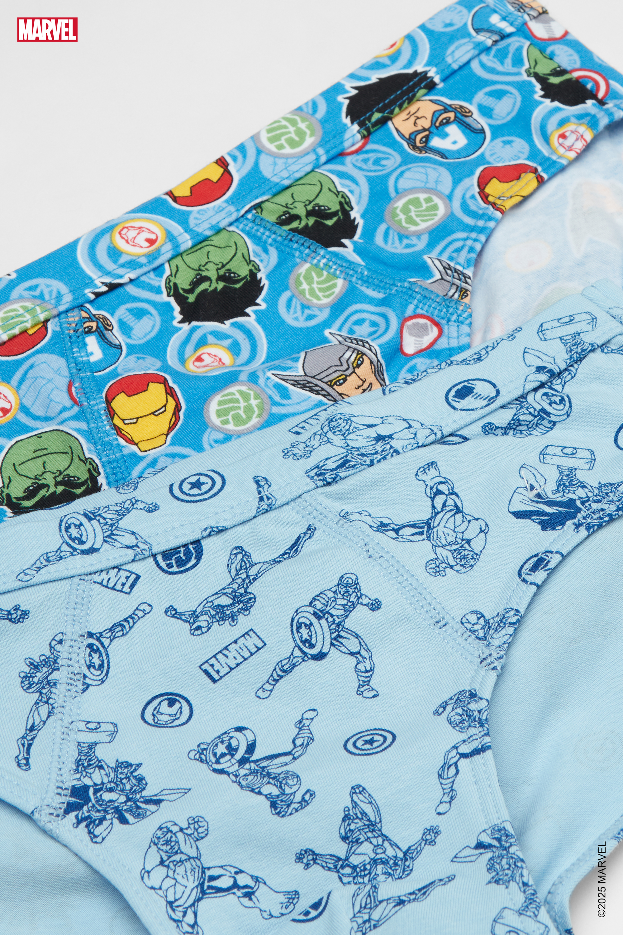 2 Paia Slip Cotone Bimbo Marvel Avengers