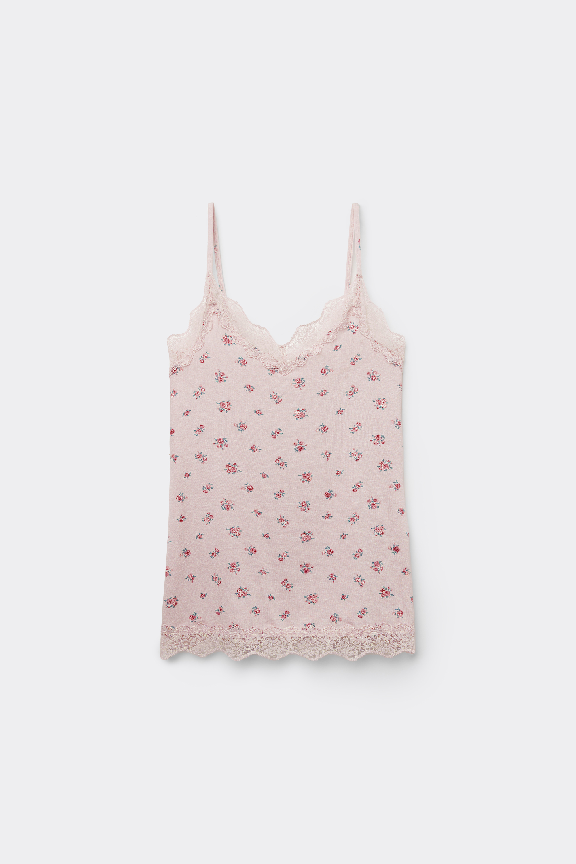 V-Neck Camisole with Lace Insert