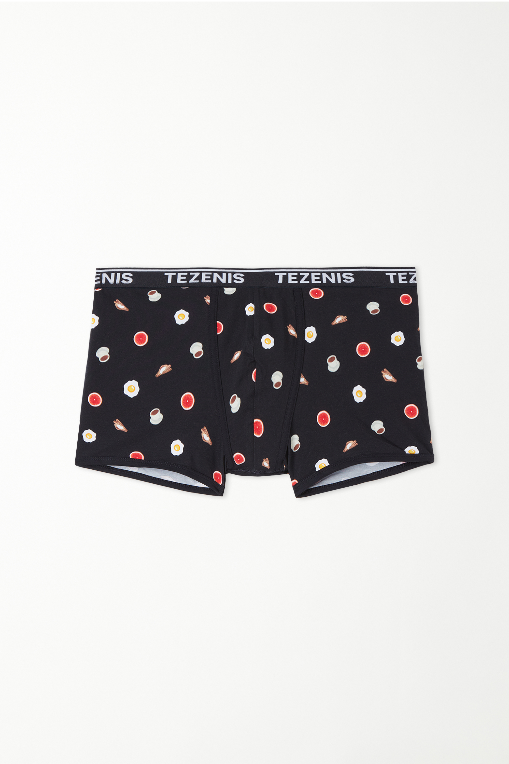 Printed Cotton Logo Boxers with Contrasting Trim