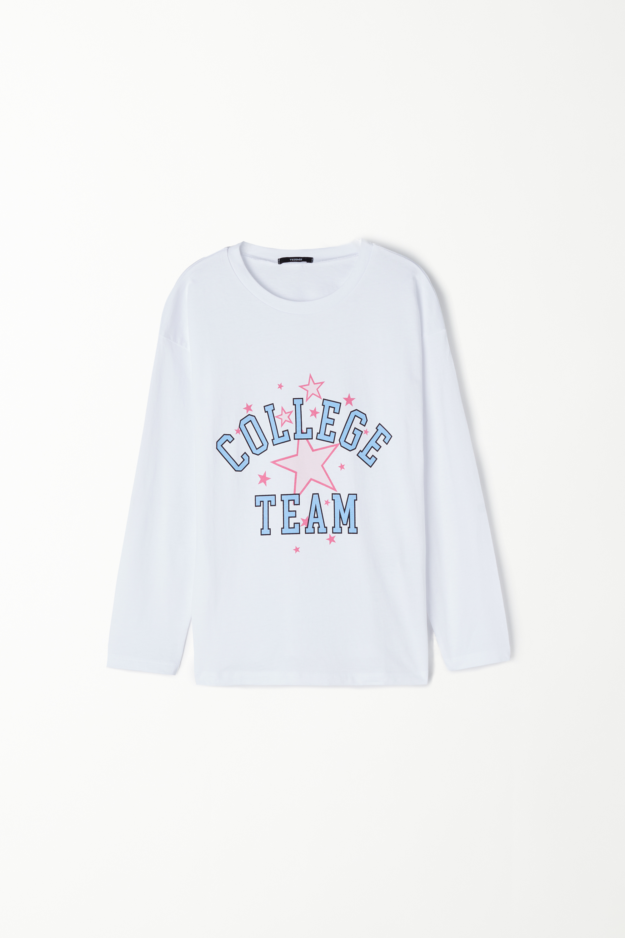 Girls’ Long Sleeve Printed Cotton Top