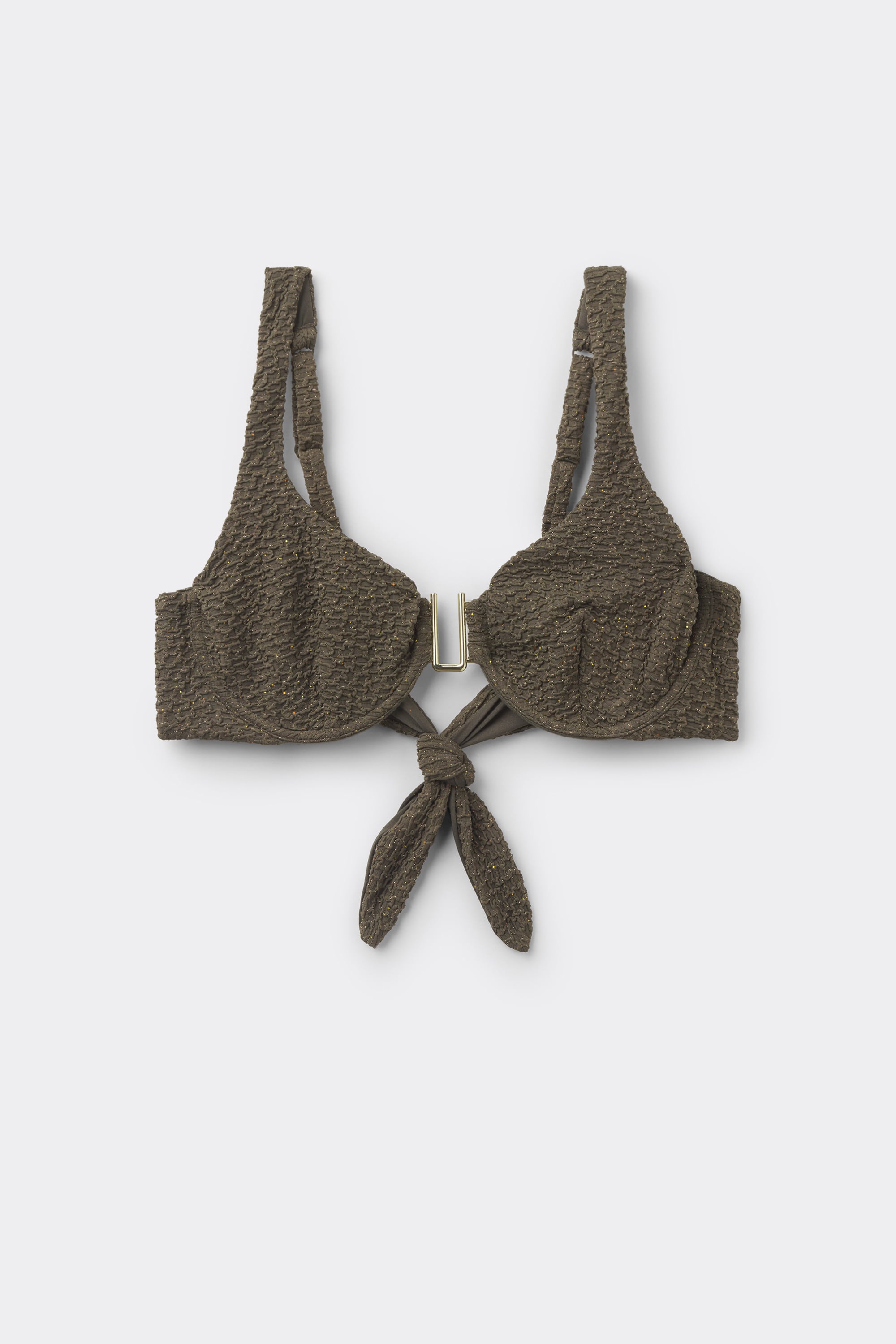 Top de Biqu&iacute;ni Balconette Crinkle Dune