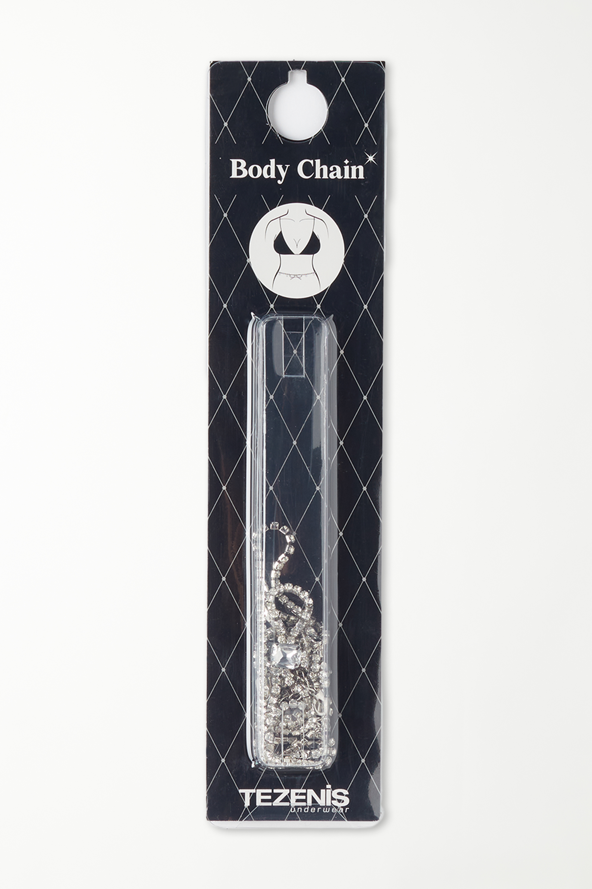 Bow, Rhinestone and Pendant Body Chain