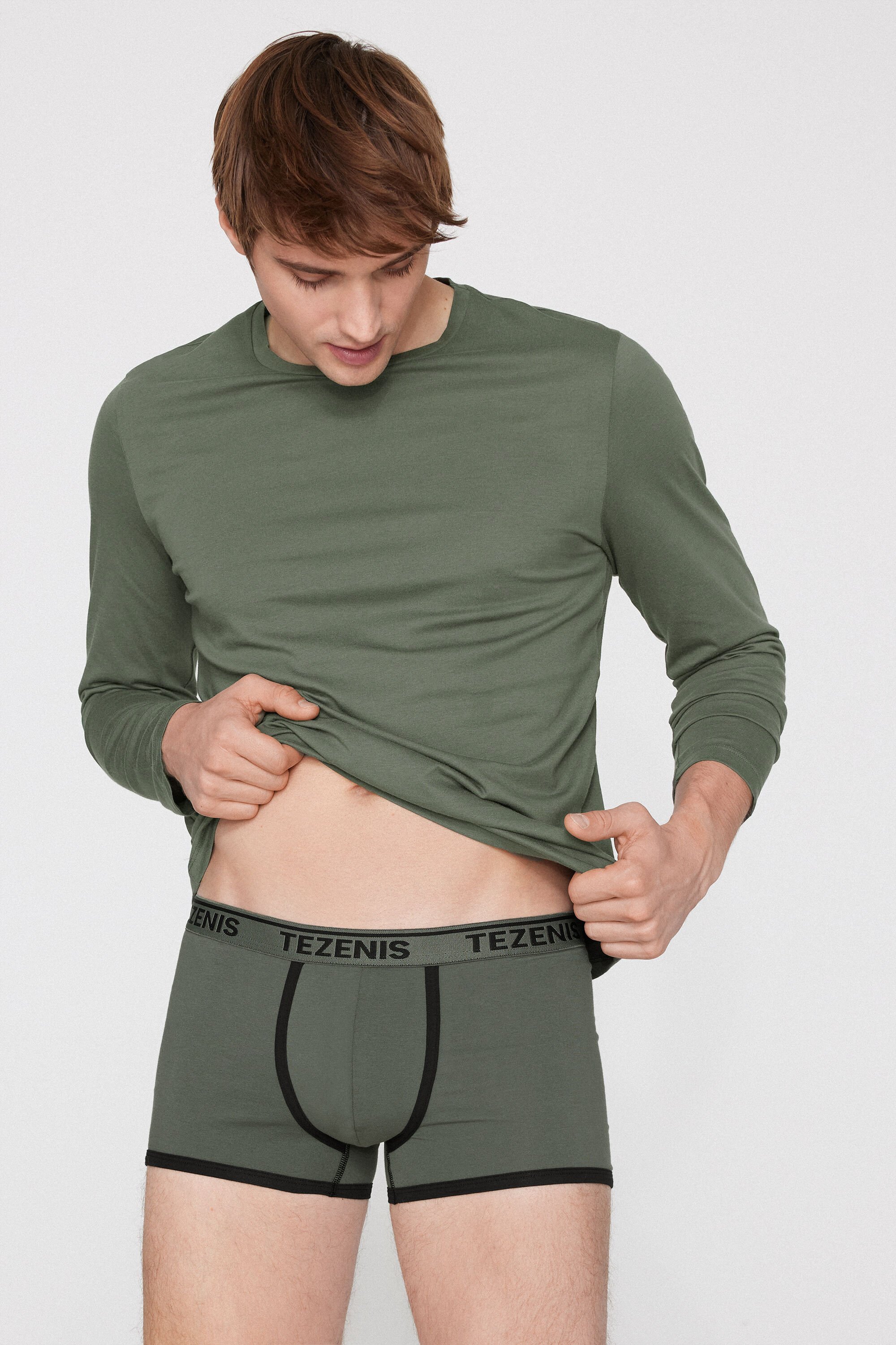 Organic Cotton Boxers with Contrasting Trim and Logo