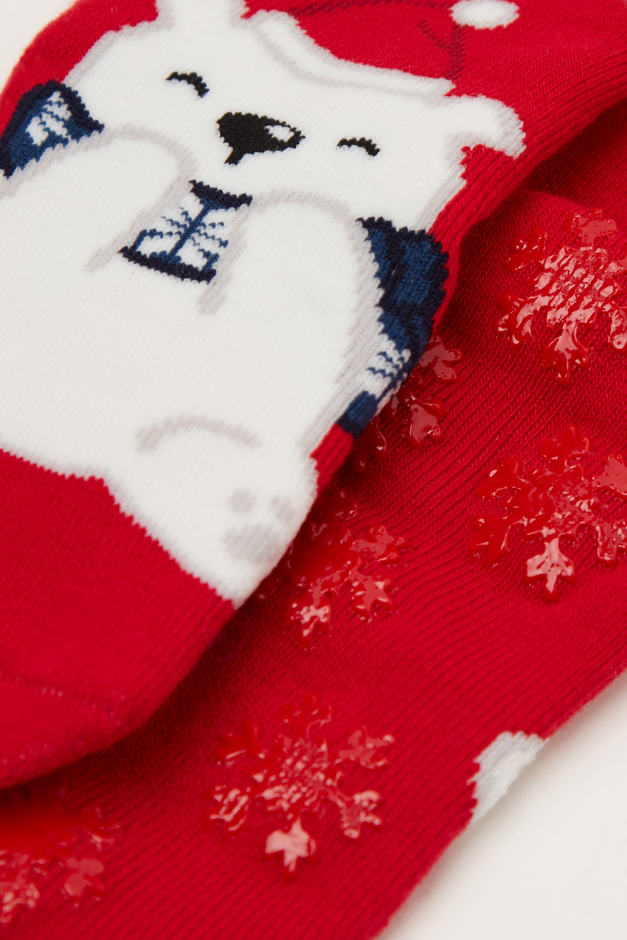 Kids’ Unisex Short Non-Slip Socks with Christmas Print