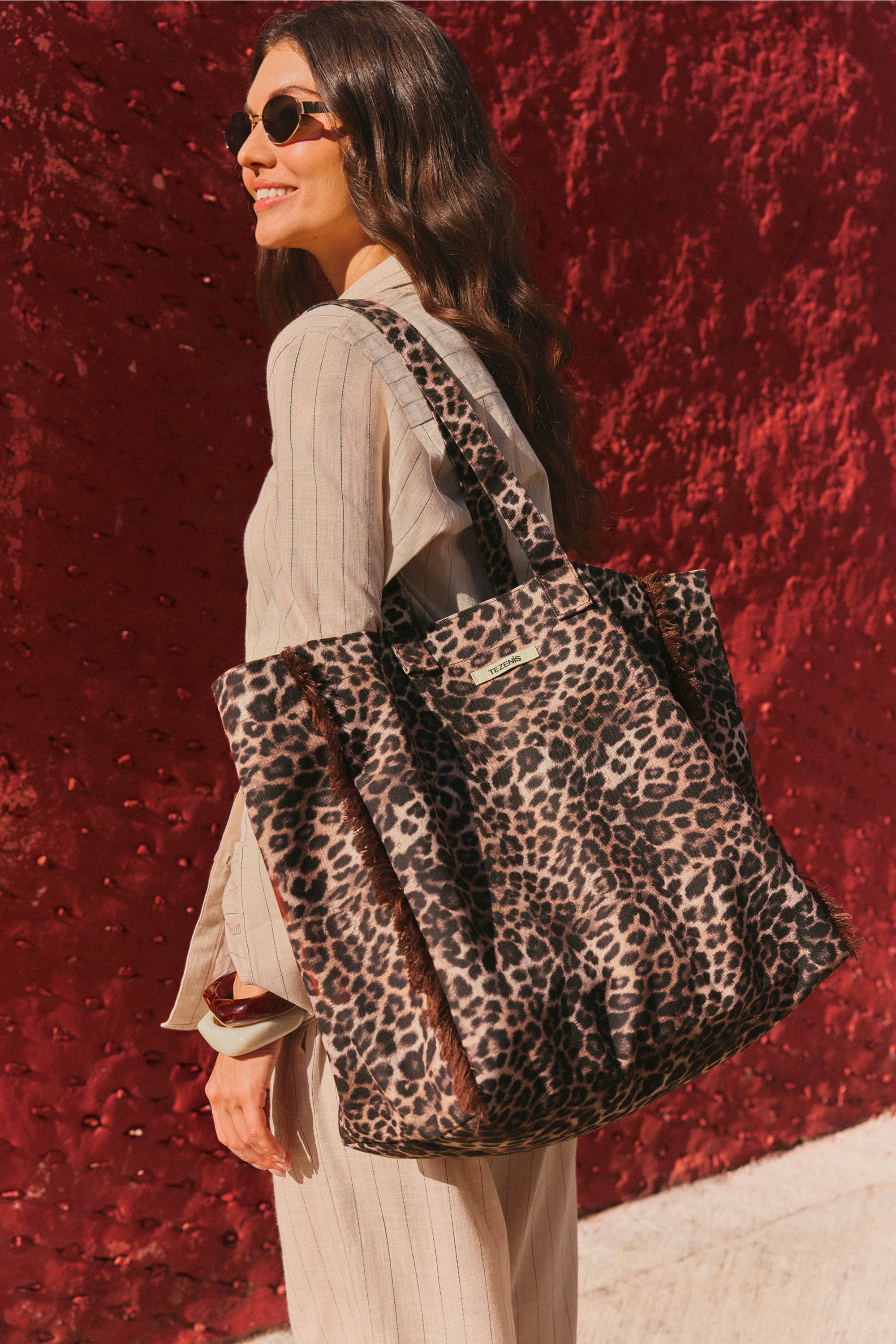 Sac de Plage en Toile Imperm&eacute;able Logo Tezenis