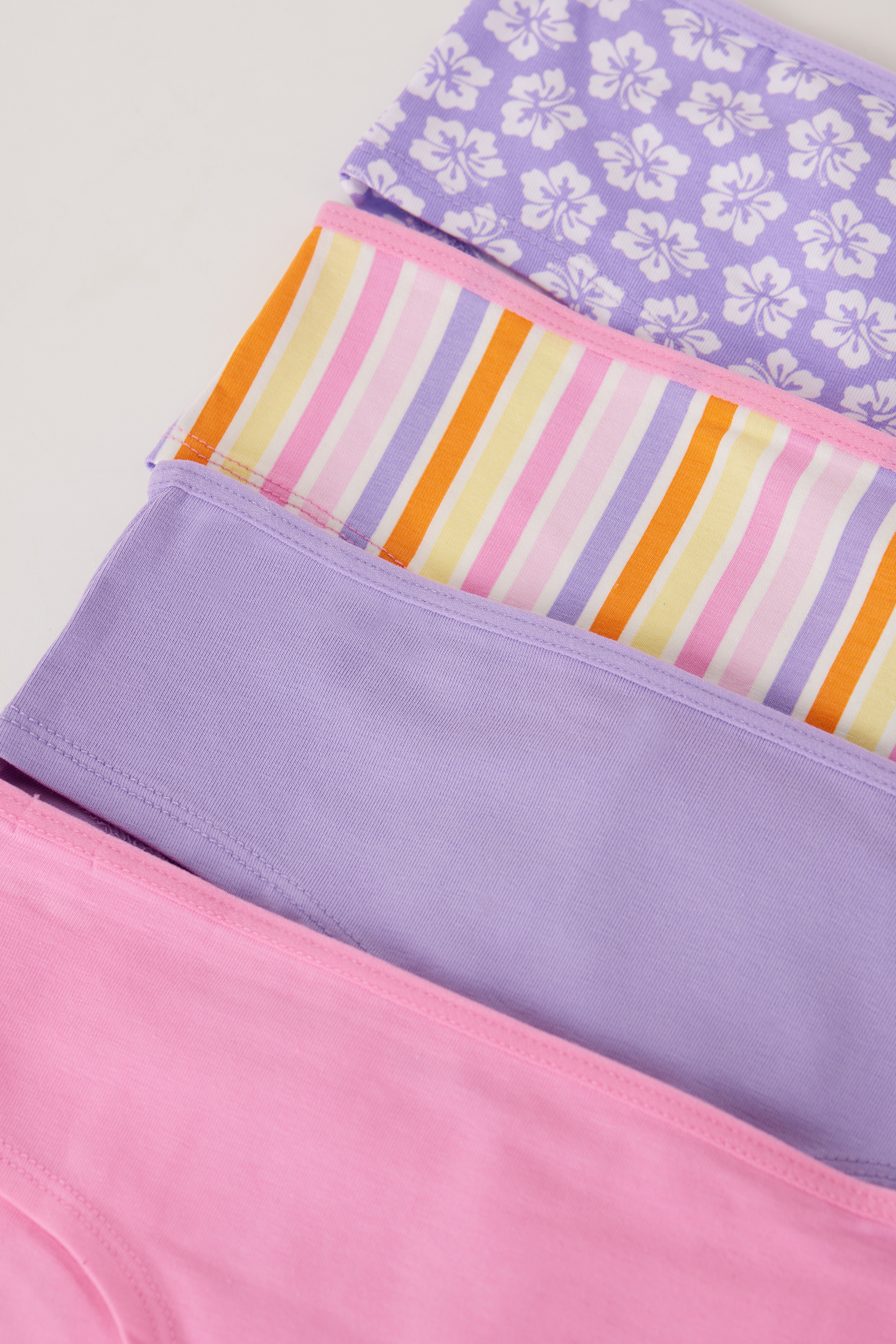 Baumwollpantys mit Musterprint im 4er-Pack