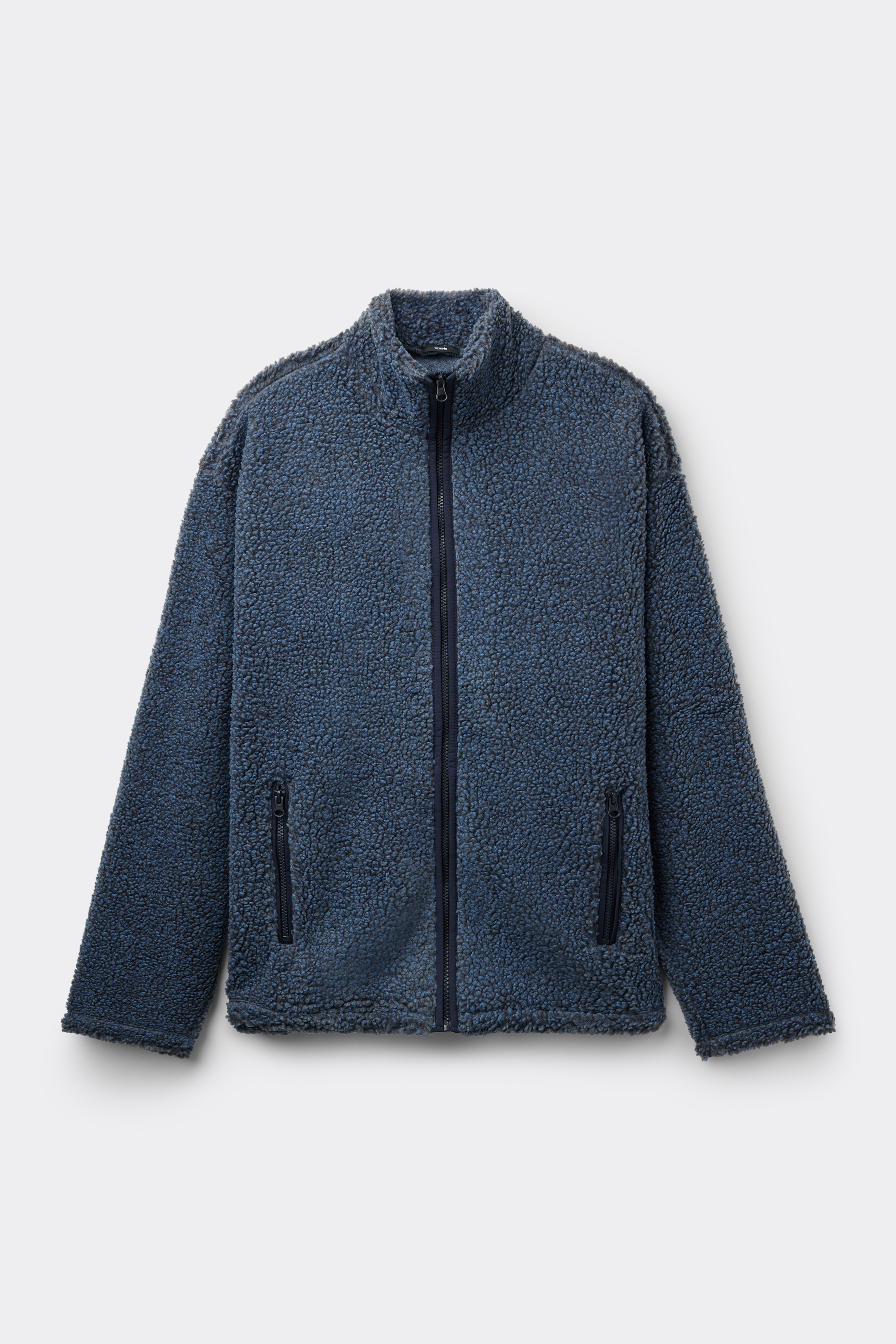 Giacca in Pile con Zip e Tasche Teddy