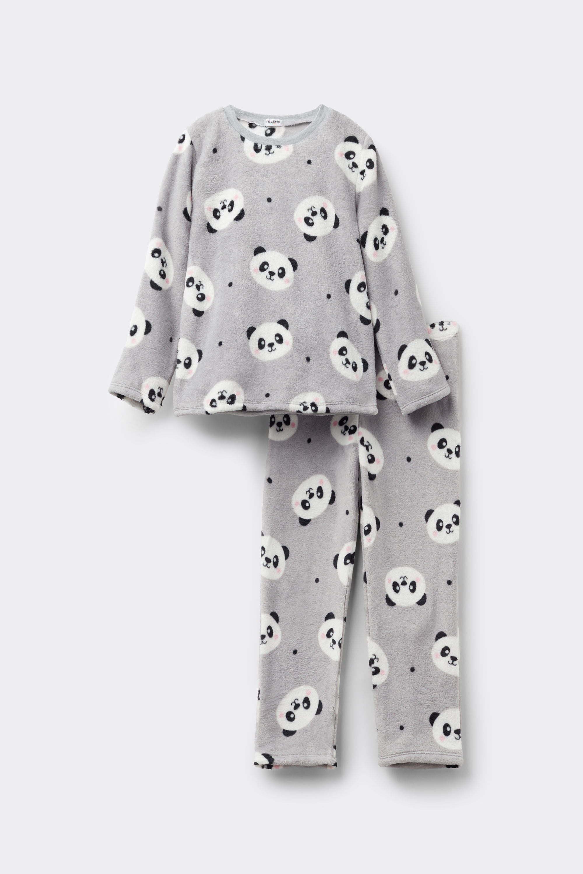 Dlouhé Dívčí Pyžamo z Lehkého Flísu Potisk Panda