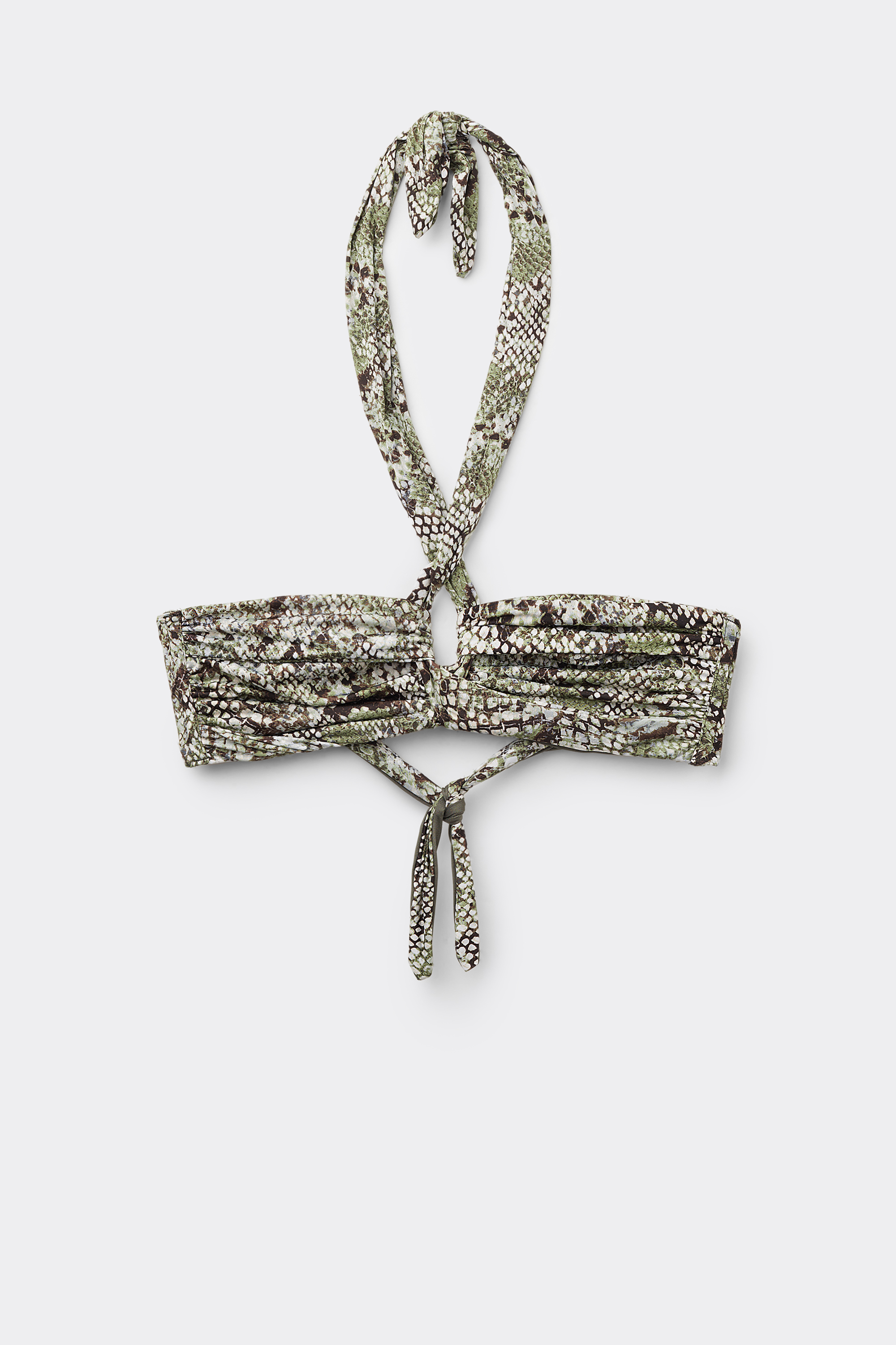 Classic Snakes Crisscross Bra-Style Bikini Top