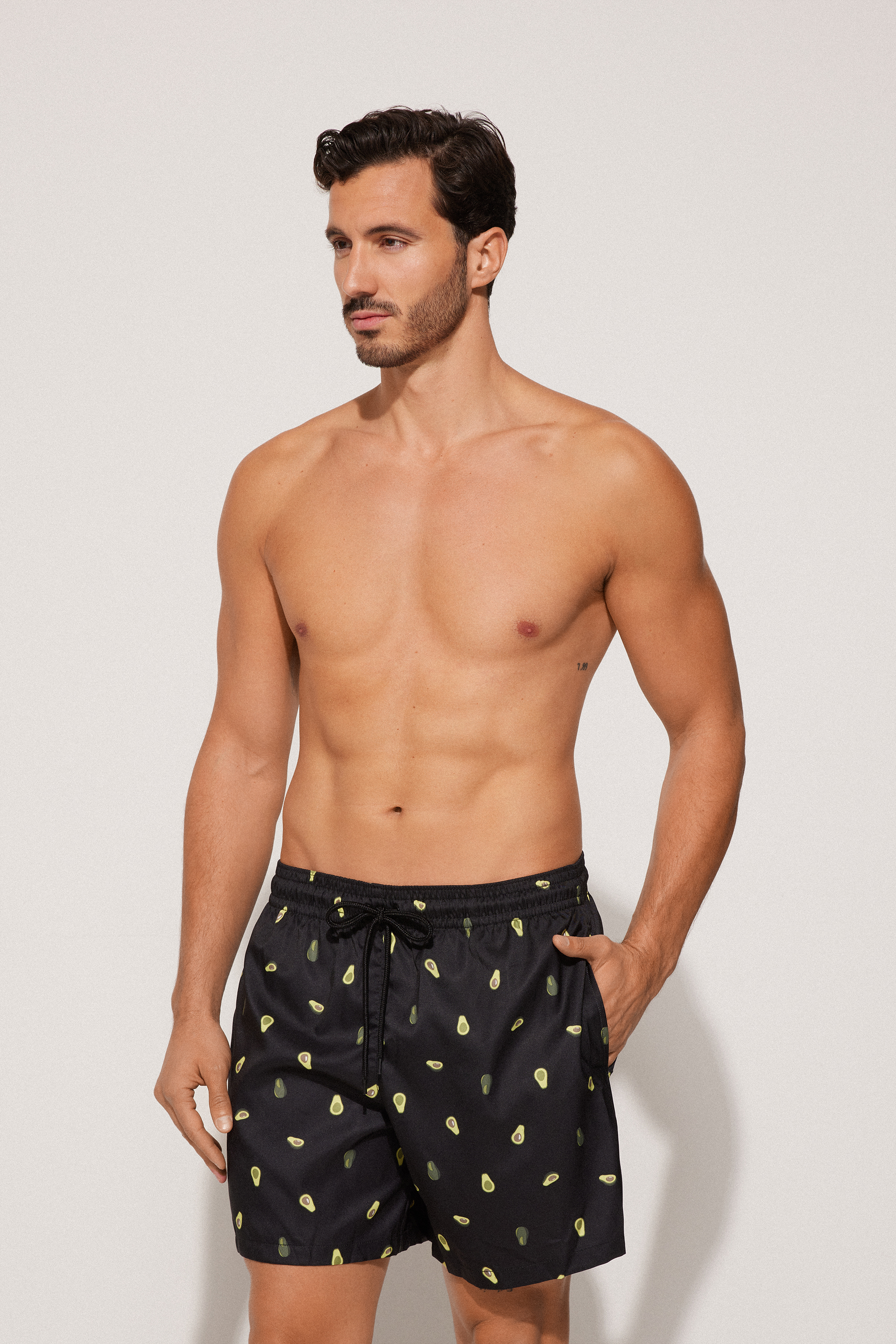 Printed Swim Trunks