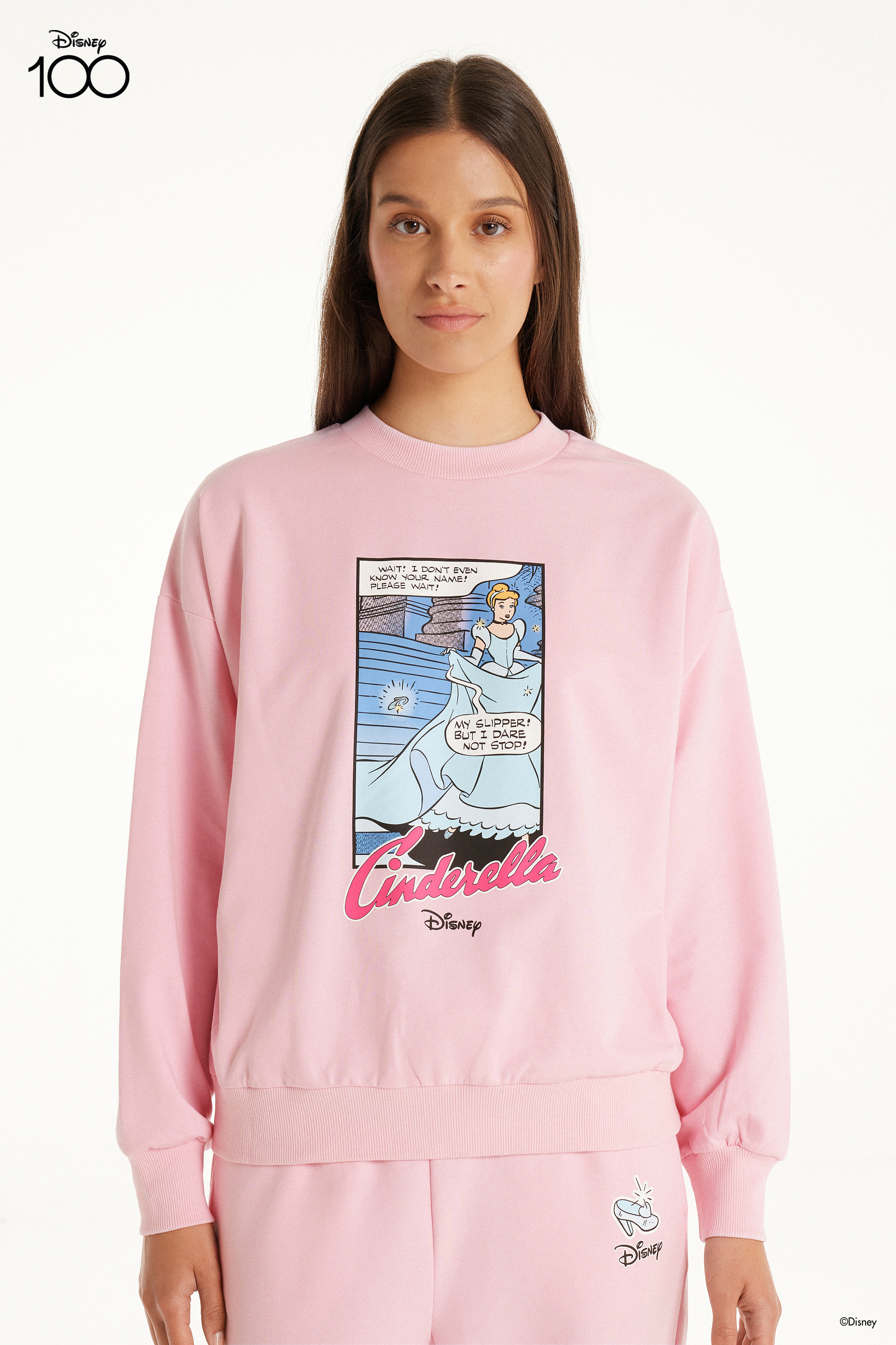 Long-Sleeved Disney 100 Print Sweatshirt