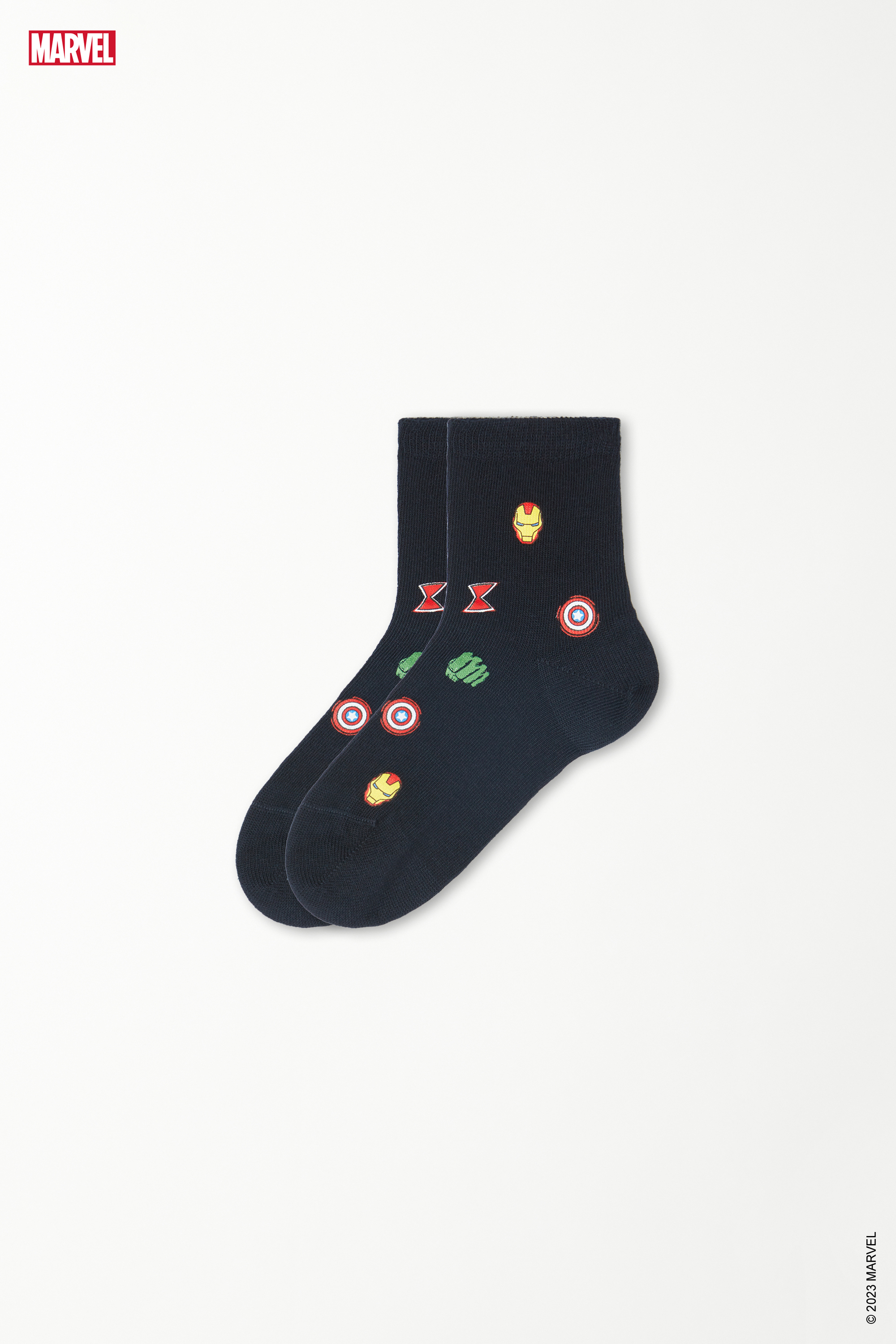 Boys’ Marvel Print Short Socks