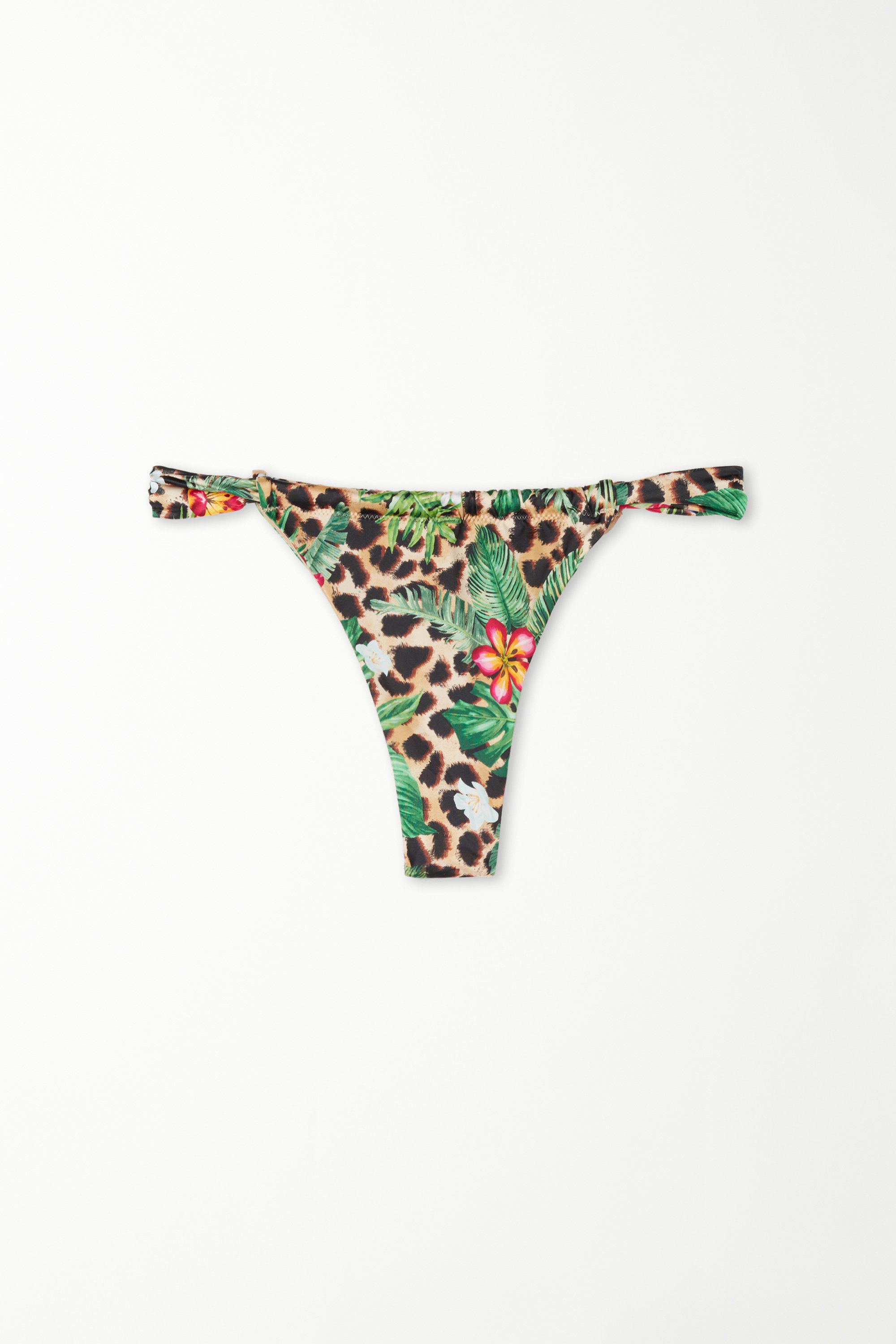 Panty Brasileña de Bikini con Finas Tiras Laterales Tipo Tanga Wild Blossom
