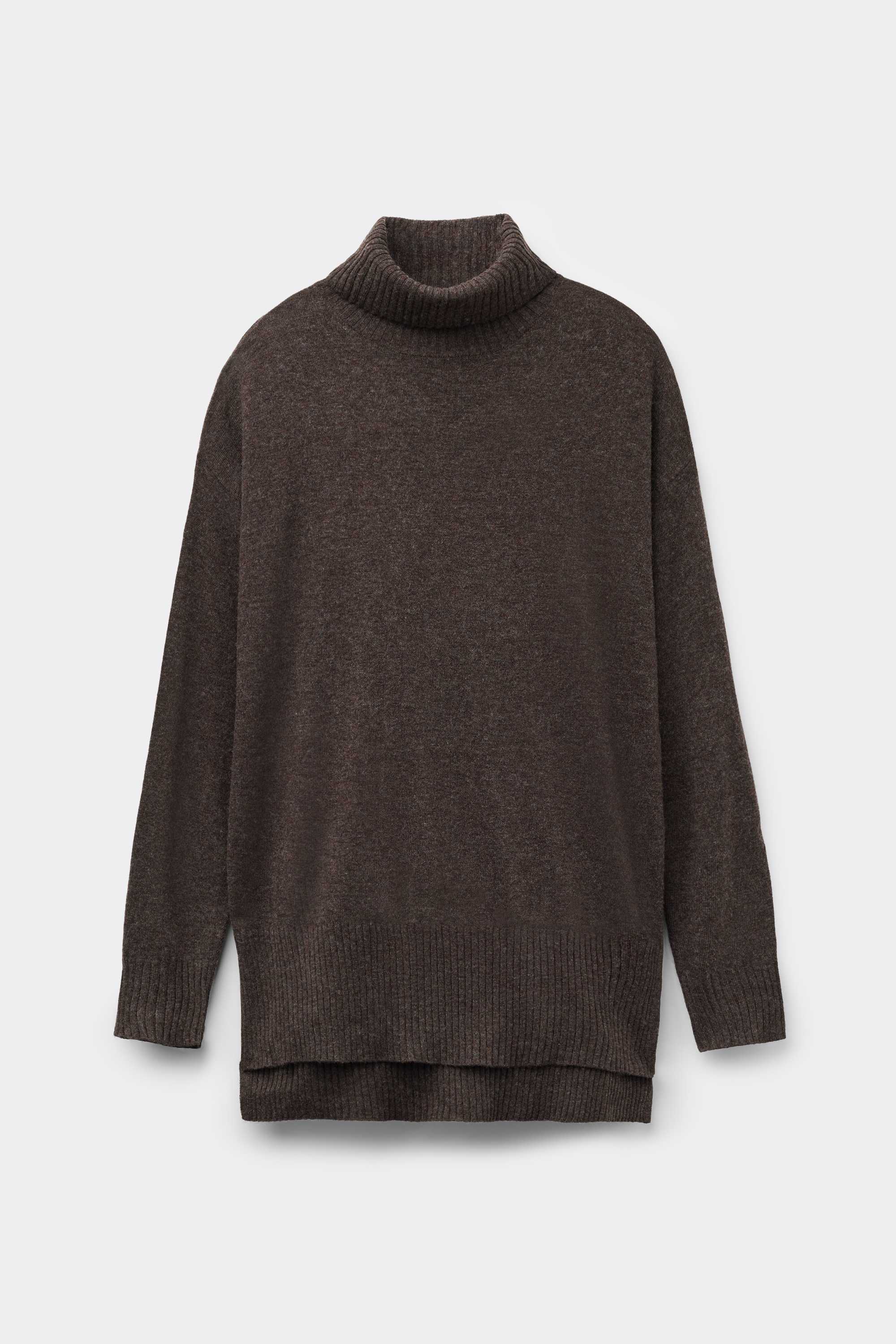 Maglia Lunga Pesante Collo Alto con Lana