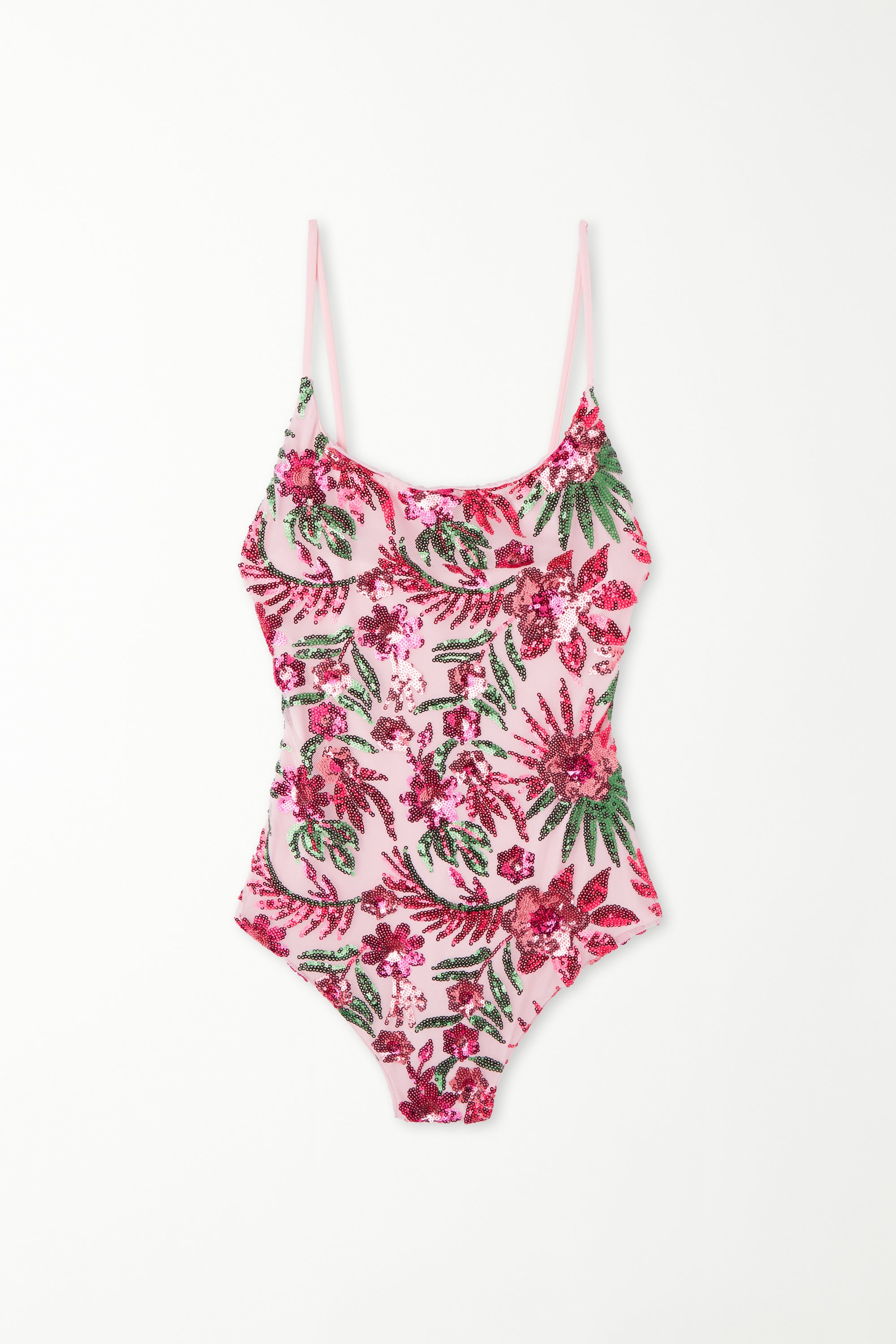 Flower Paradise Rounded Neck One-Piece Swimsuit