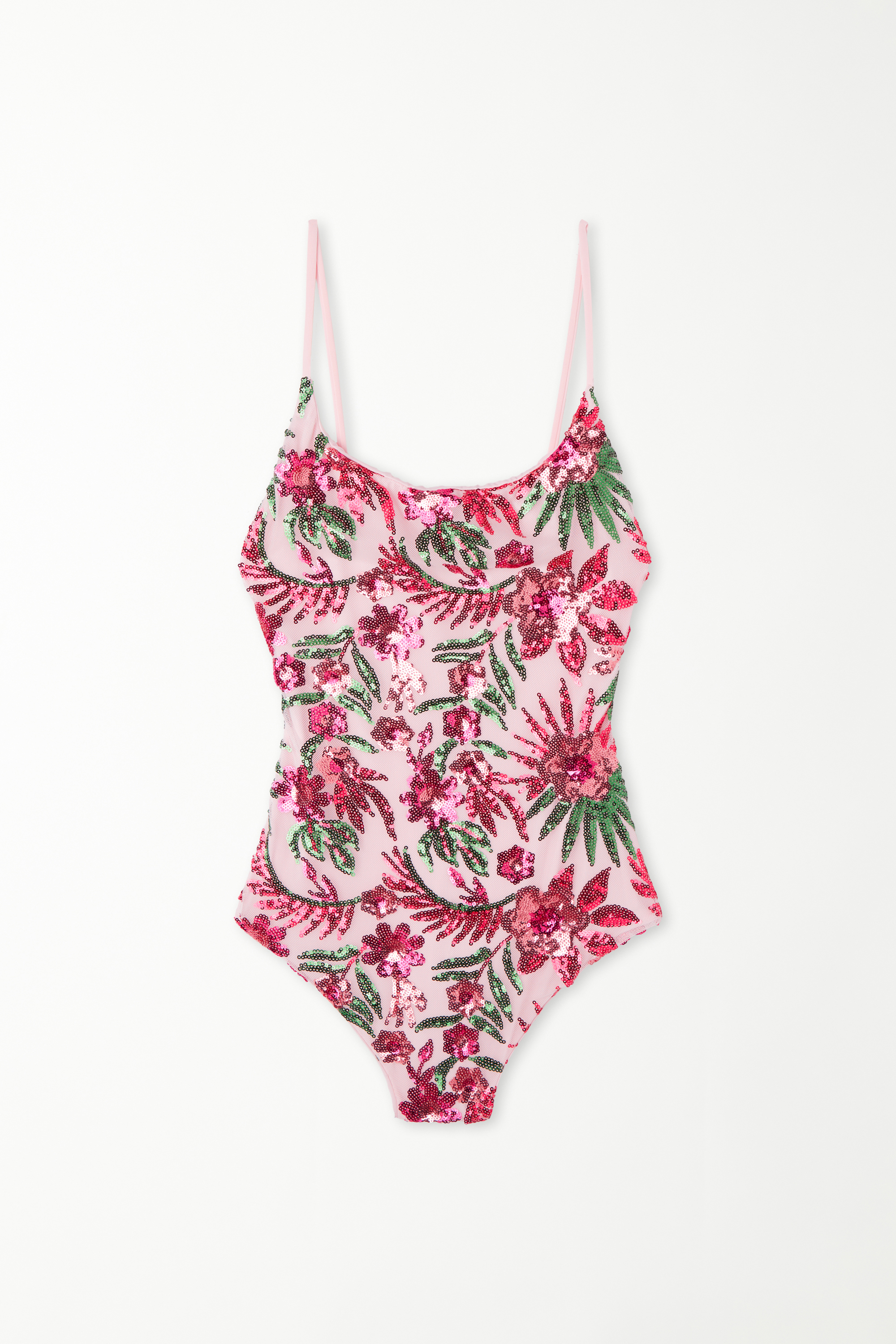 Flower Paradise Rounded Neck One-Piece Swimsuit