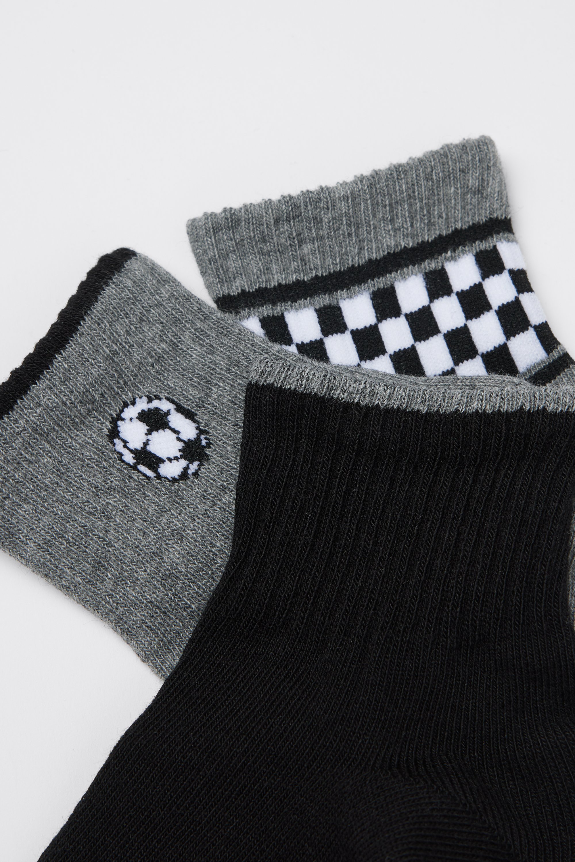 3 Paia Calzini Corti Cotone Senza Bordo Fantasia Bimbo