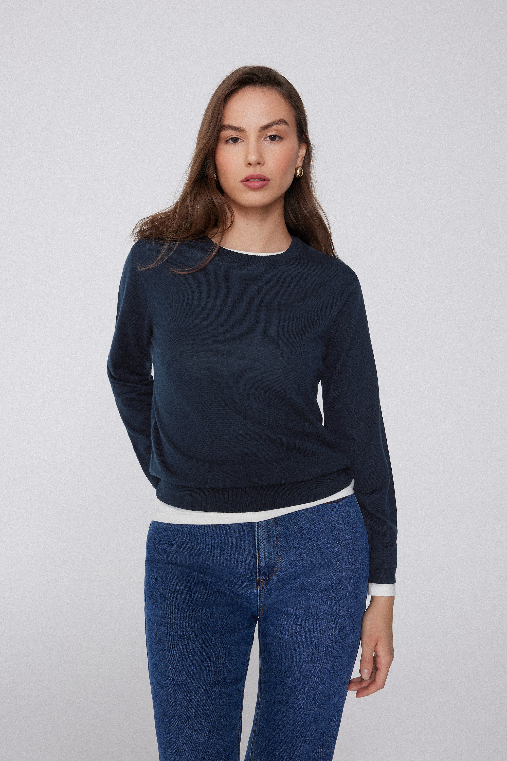 Maglia Pesante Girocollo 100% Lana Merino
