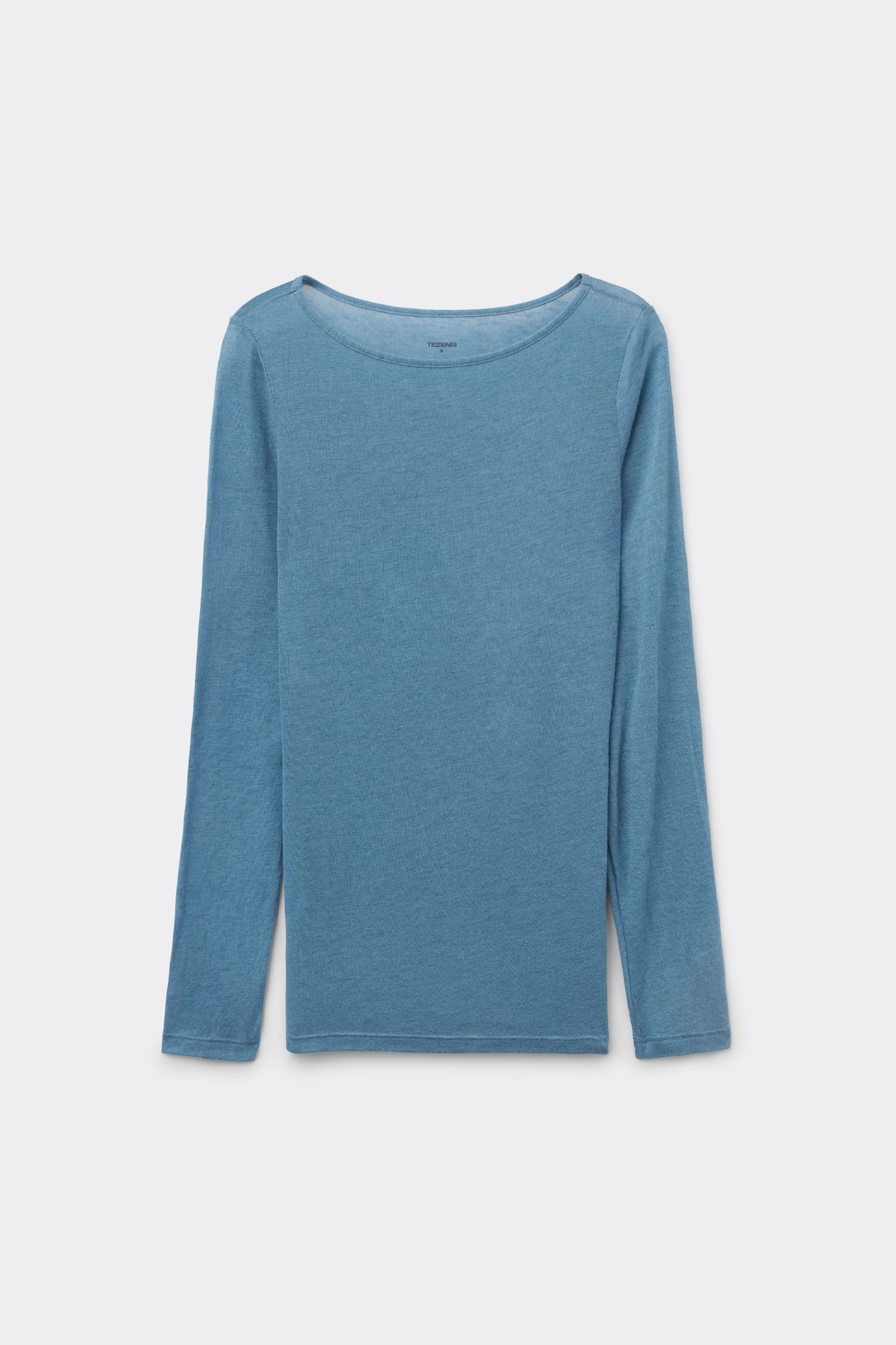 Camisola com decote em barco de l&atilde; merino