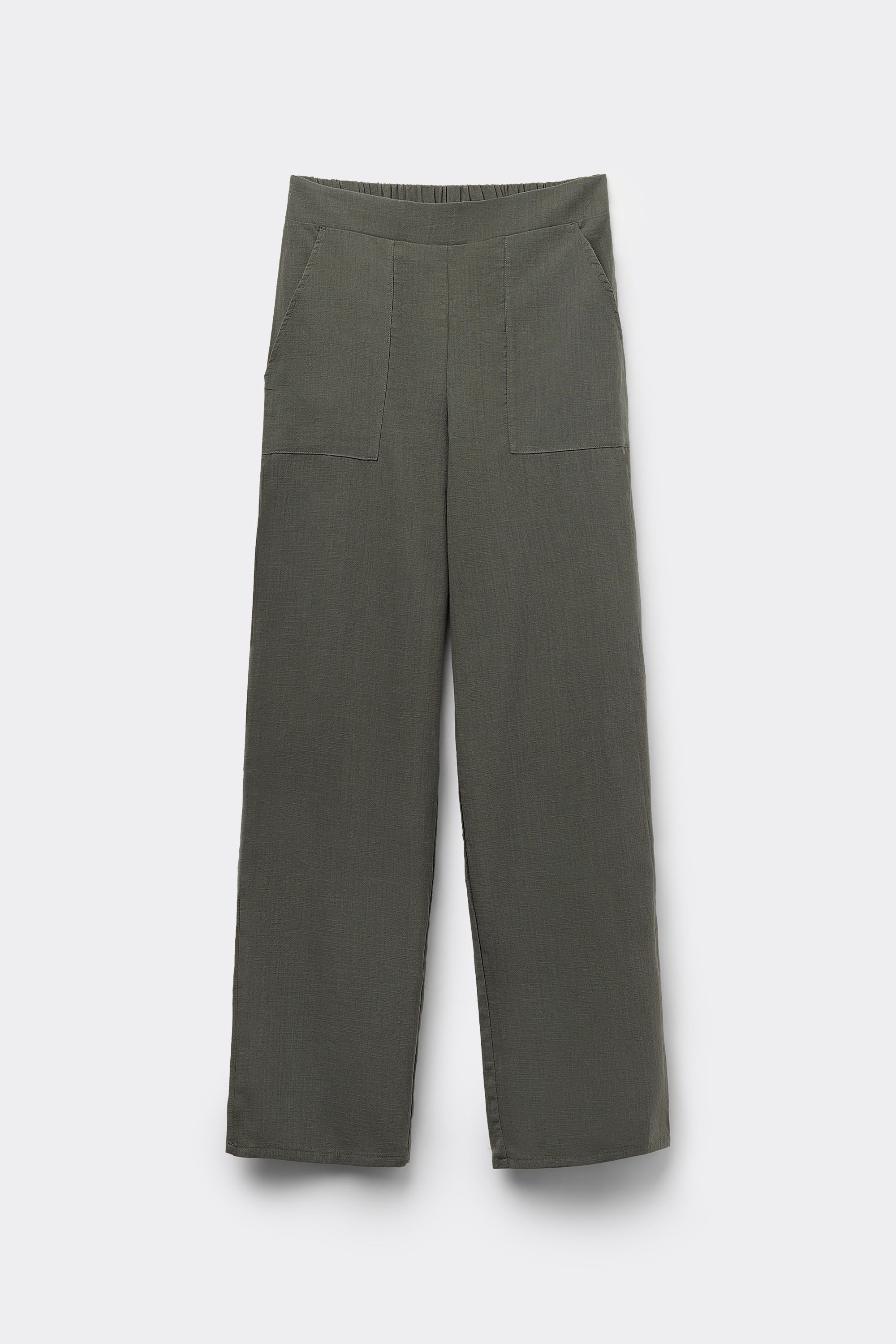 Cotton Canvas Trousers with Pockets