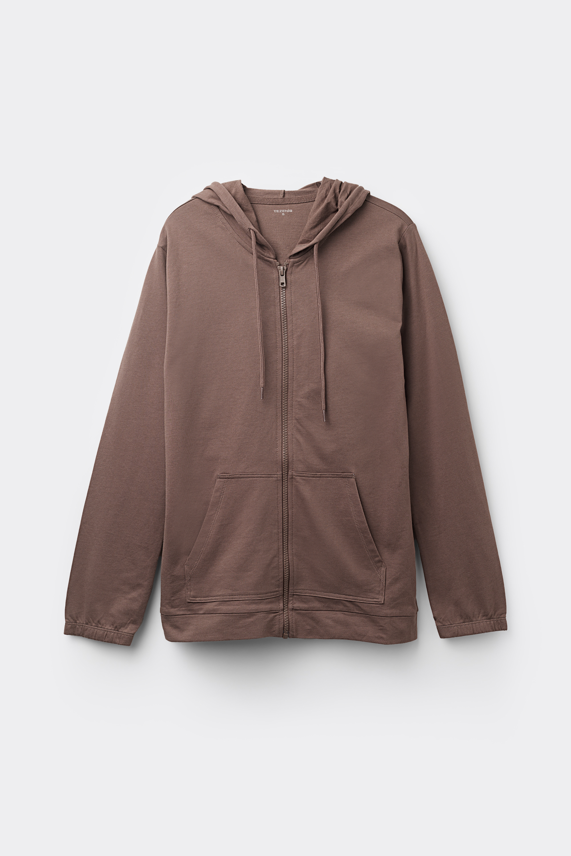 Lightweight Zip-Up Drawstring Hoodie