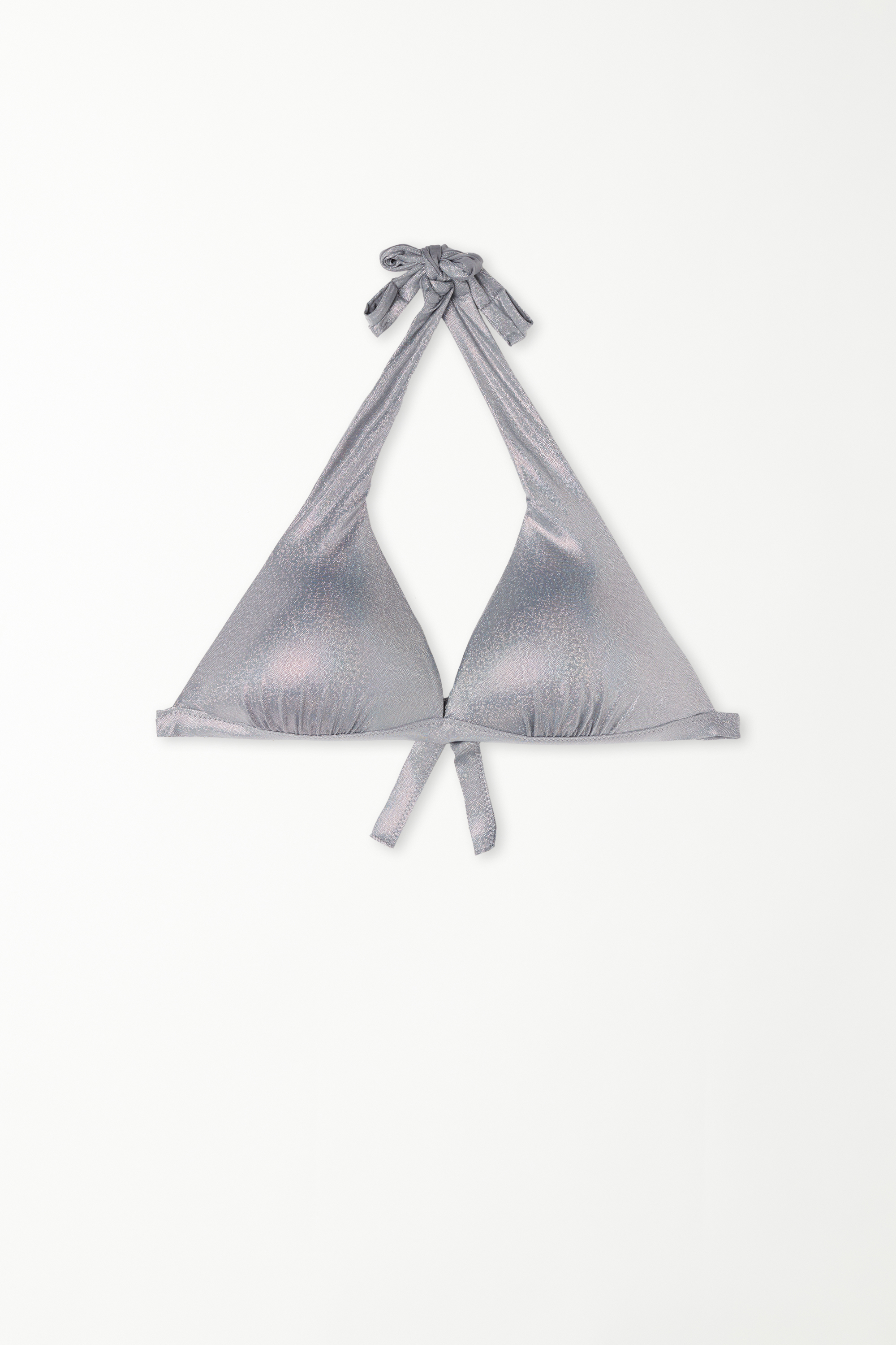 Sparkle Grey Padded Triangle Bikini Top