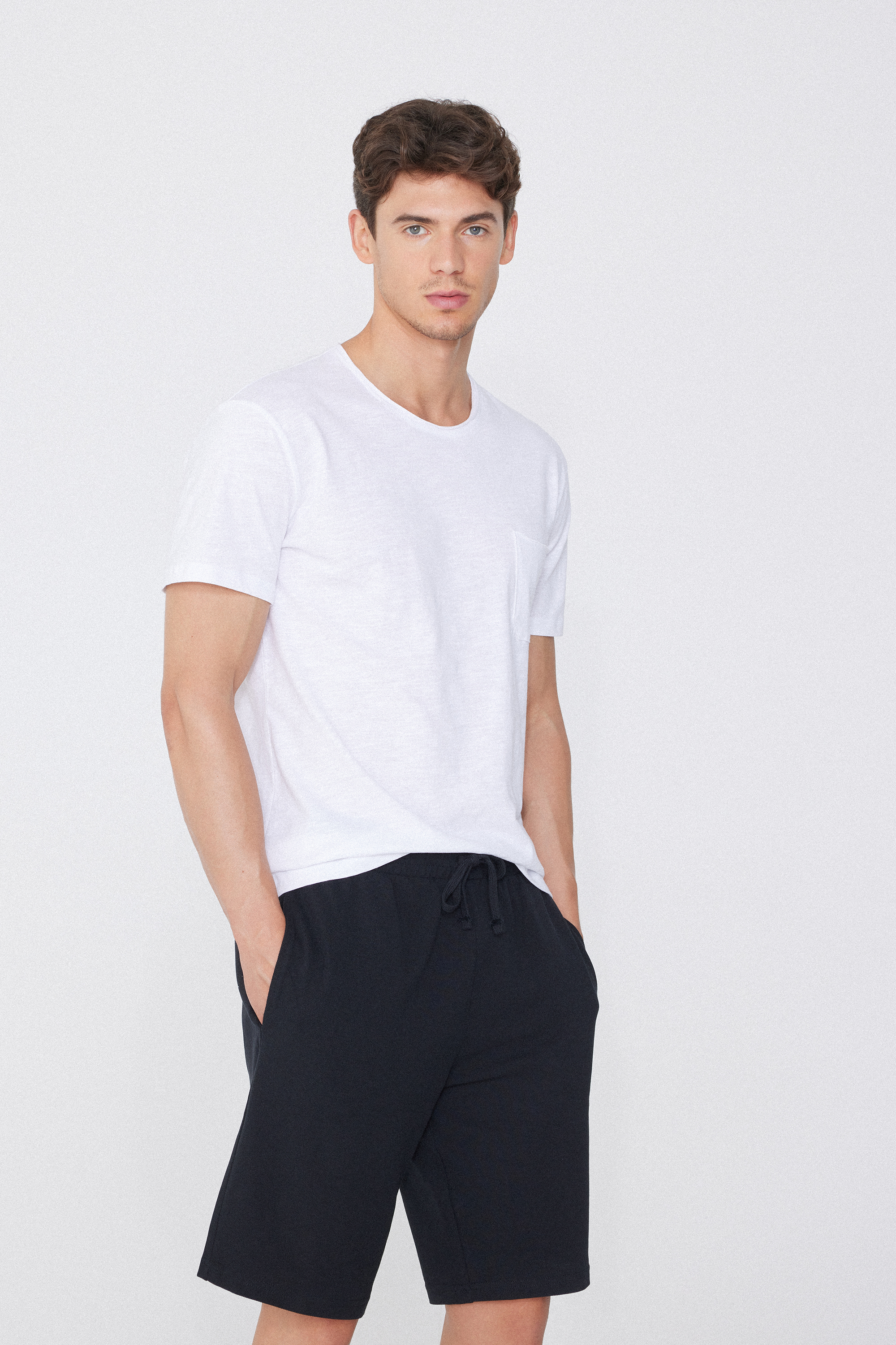 Cotton T-Shirt with Breast Pocket
