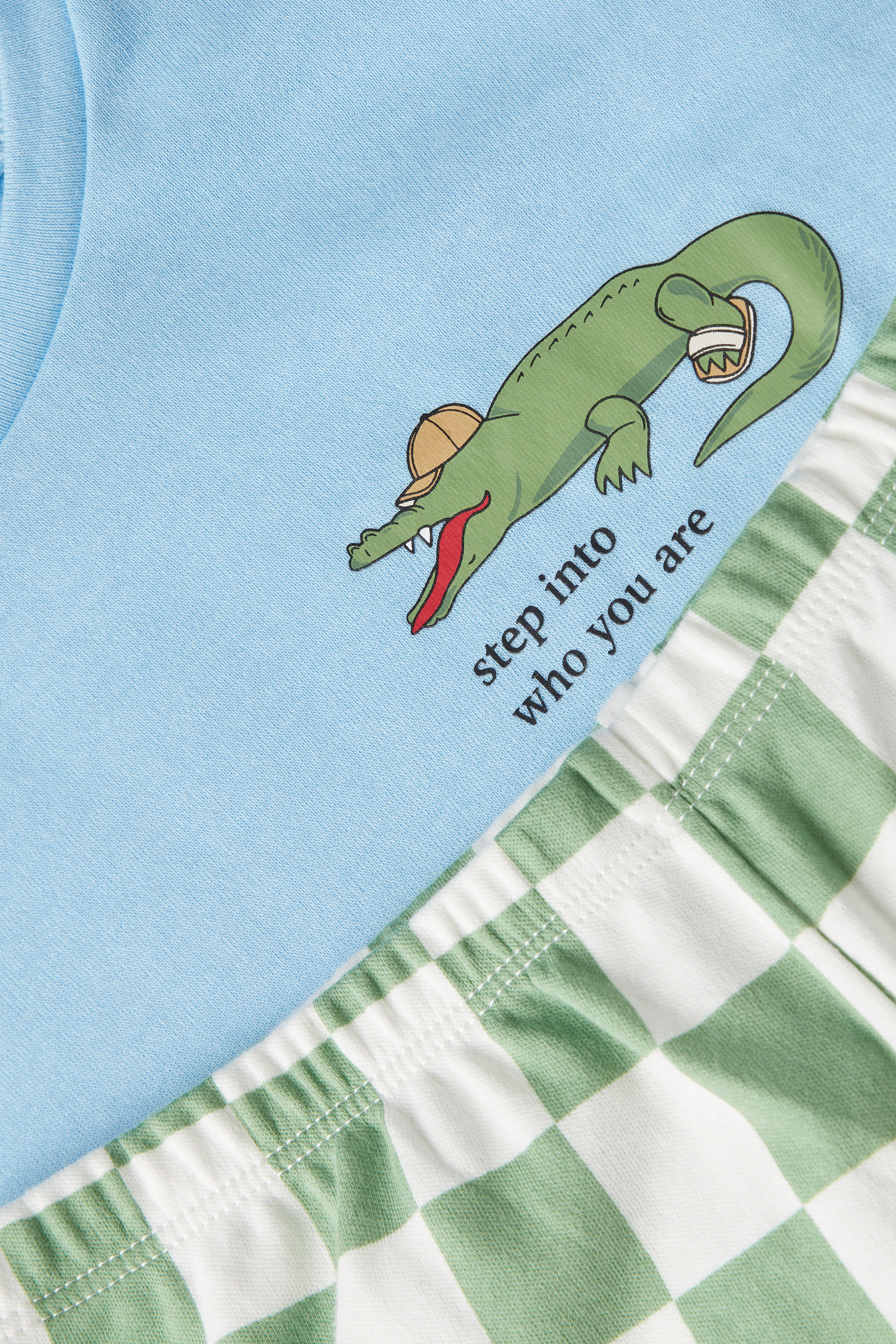 Boys’ Crocodile Print Long Cotton Pyjamas