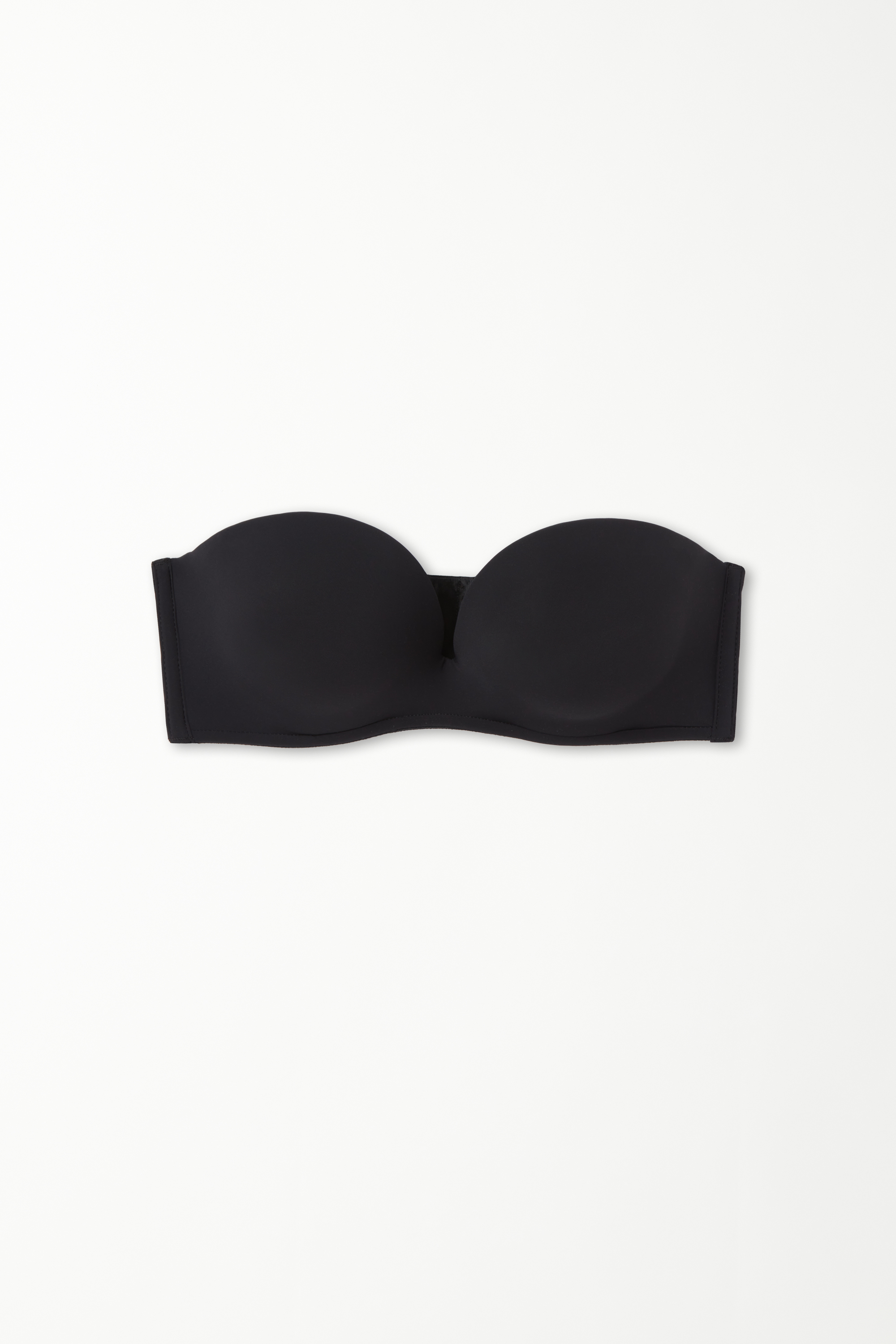 Recycled Microfiber Low-Neck Padded Bandeau Bra