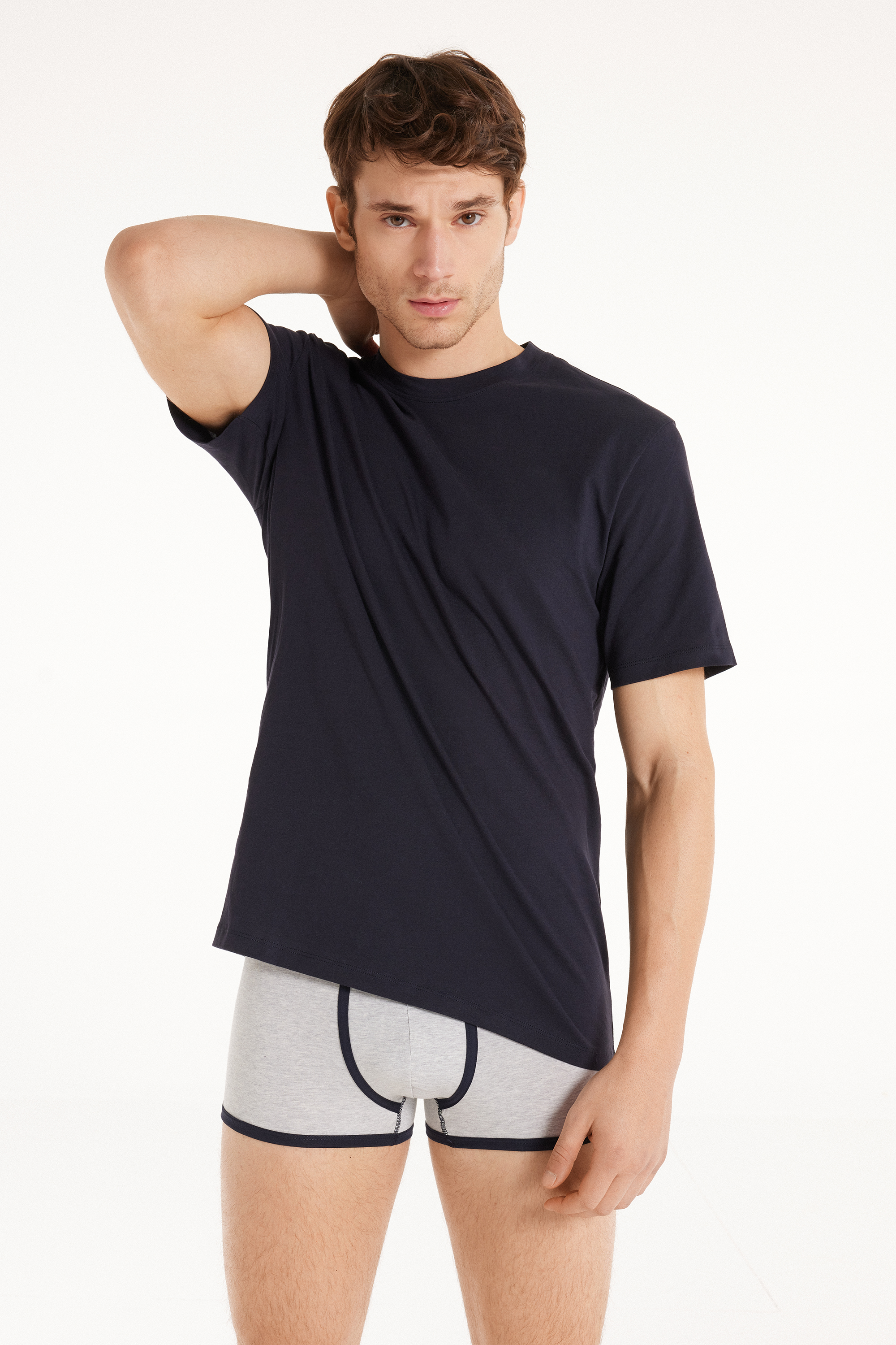 T-Shirt Basic mit weiter Passform aus Baumwolle