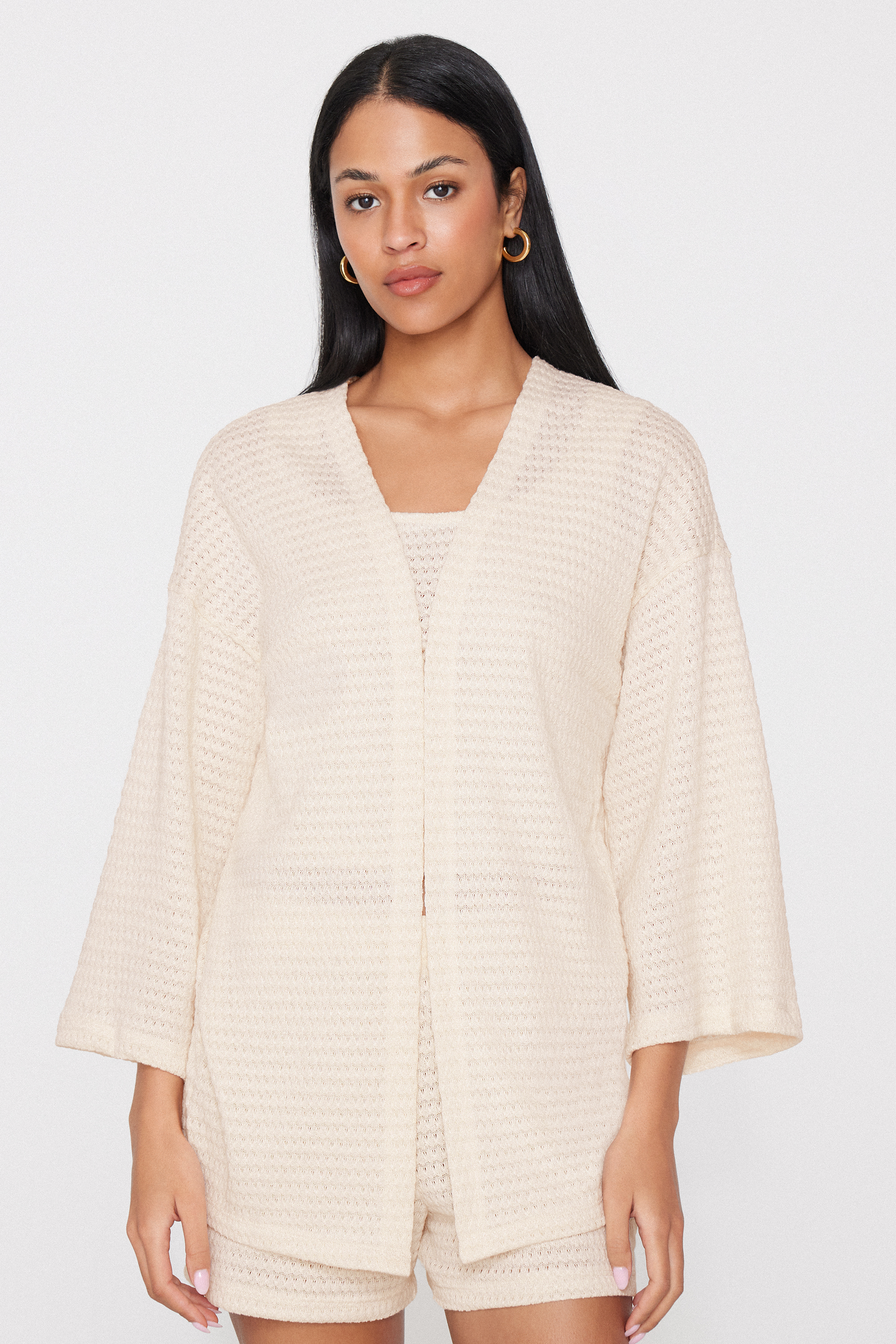 Quimono Cardigan Perfurado