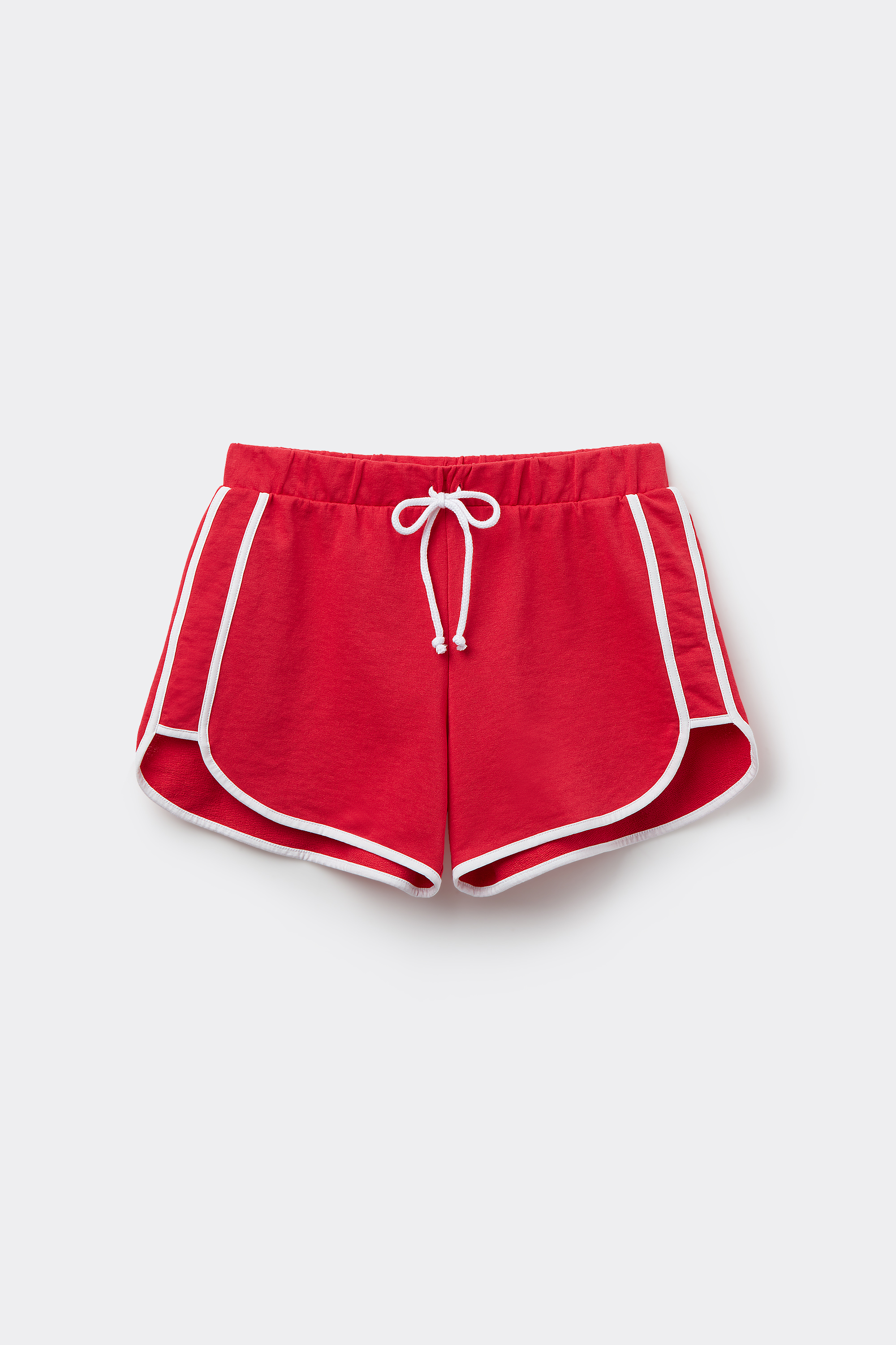 Fleece Shorts with Piping