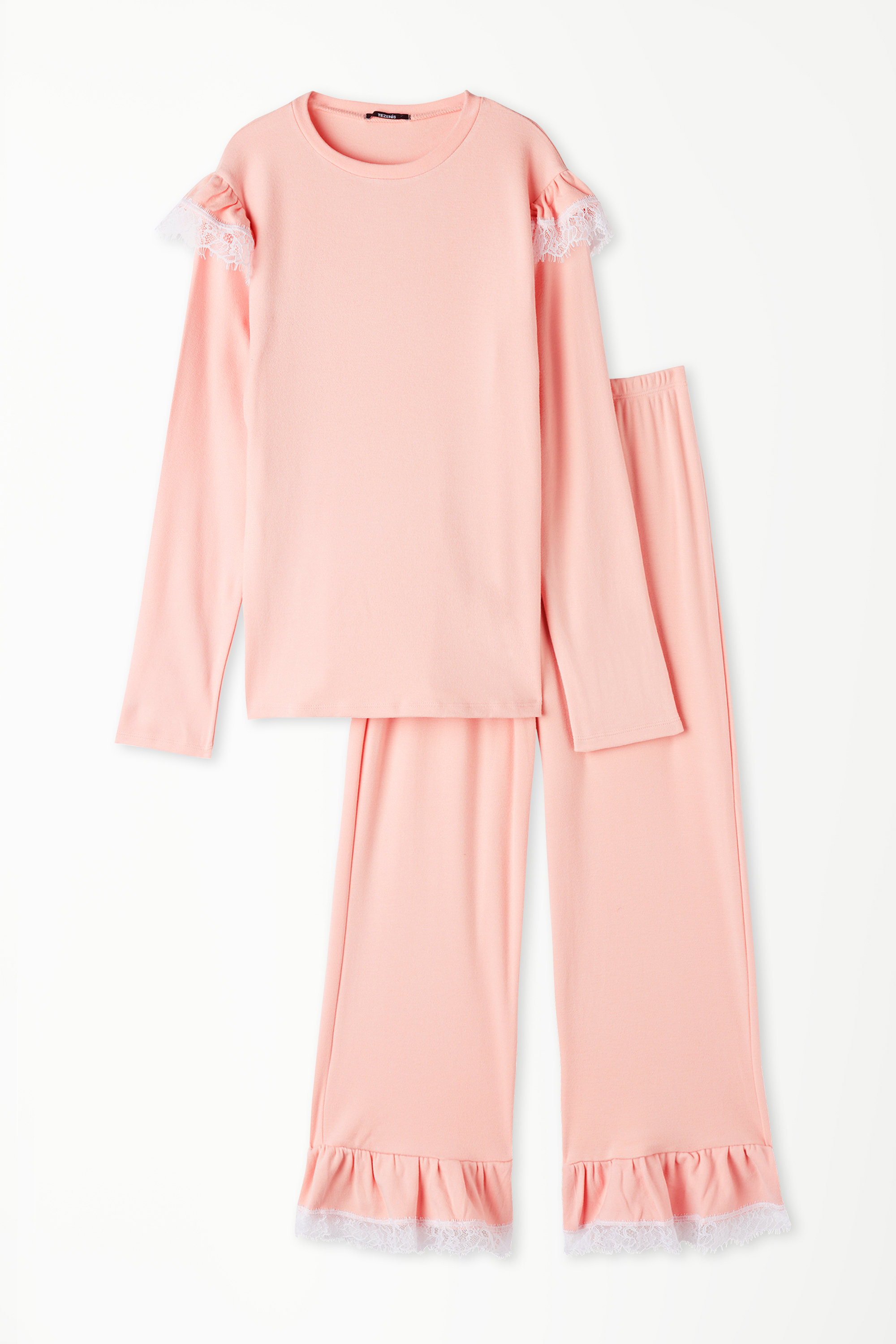Very Soft Long Viscose and Lace Pyjamas