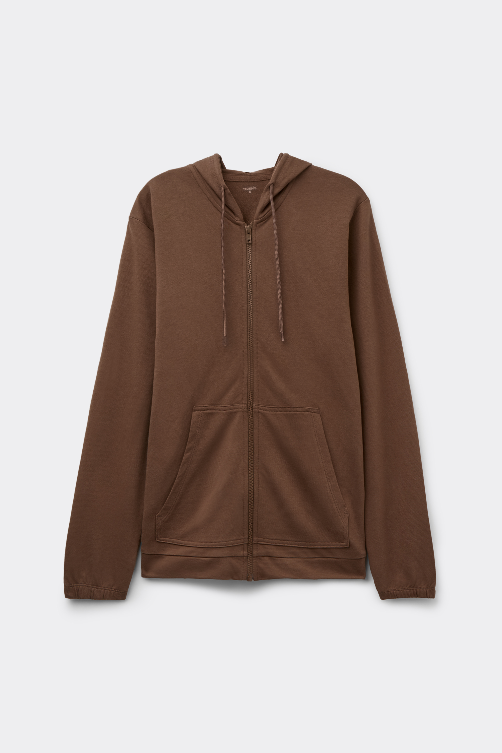 Sweat Léger Zippé Capuche Cordon de Serrage