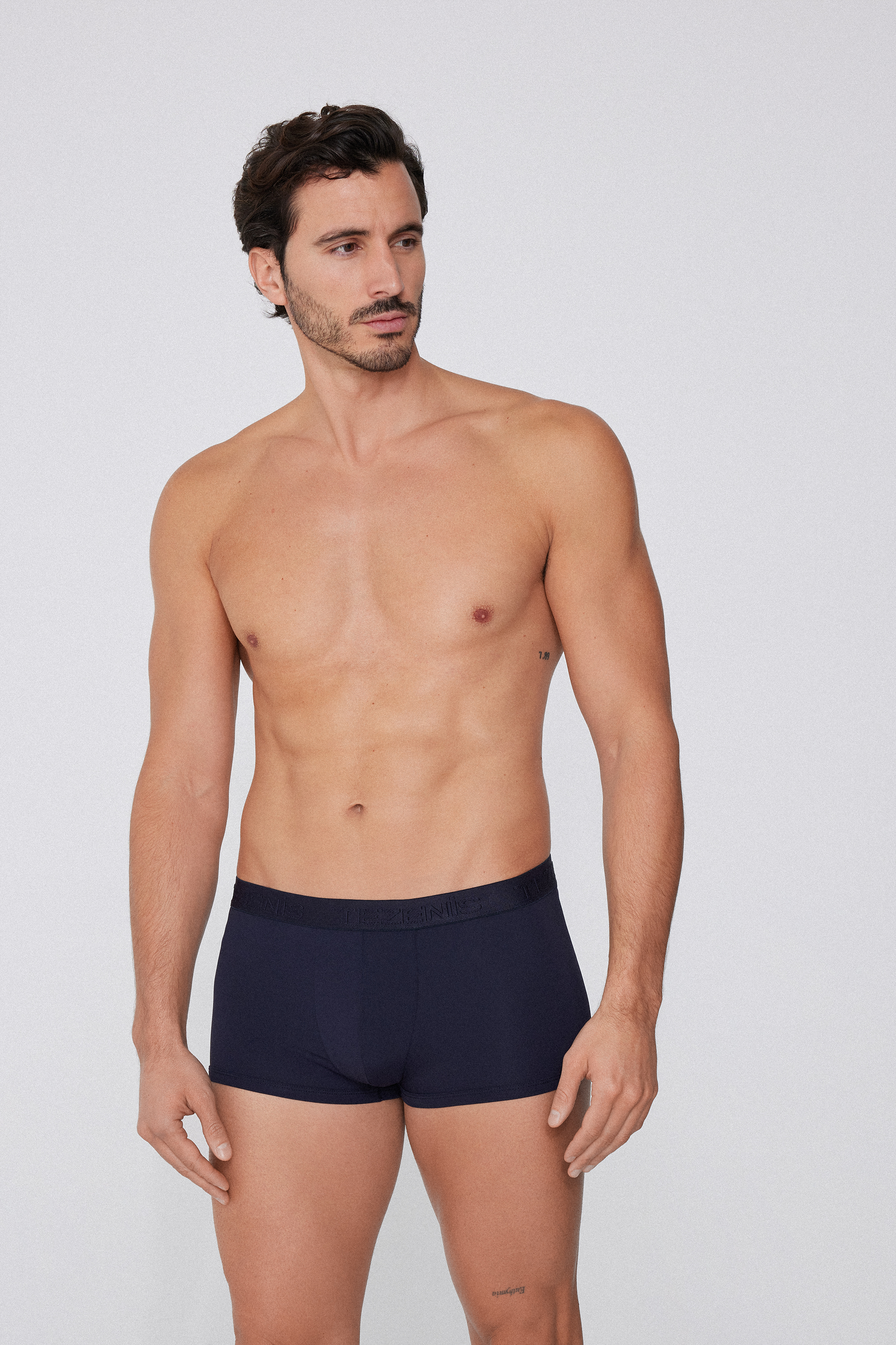 Microfiber Boxers with Logoed Elastic Waistband