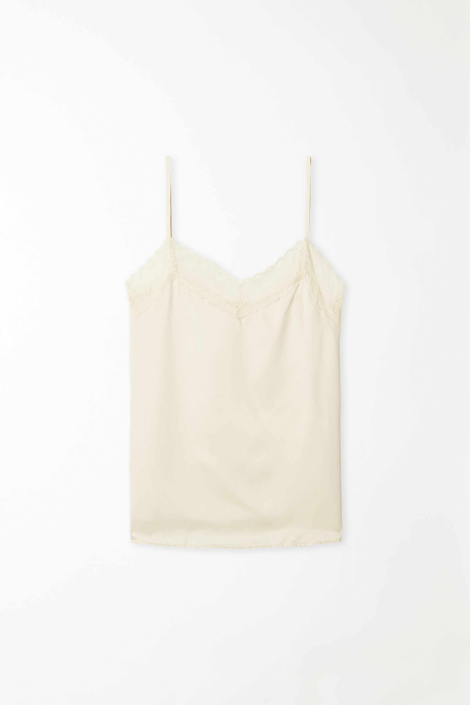 Lace and Satin Tank Top