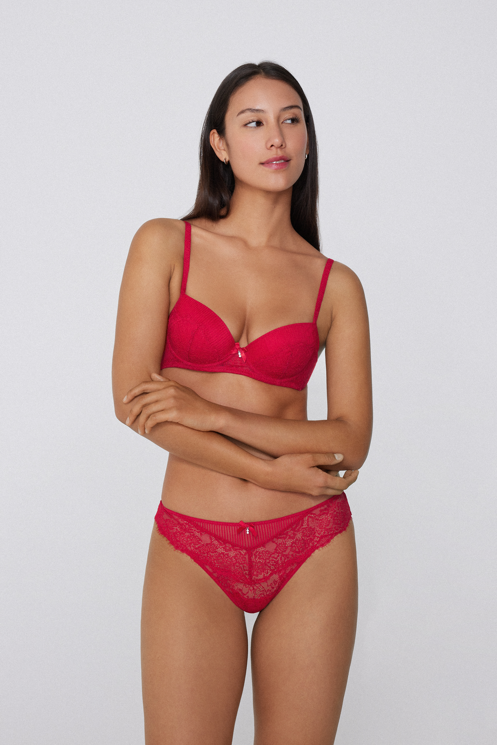 Leicht wattierter Balconette-BH Wien Pretty Plissee