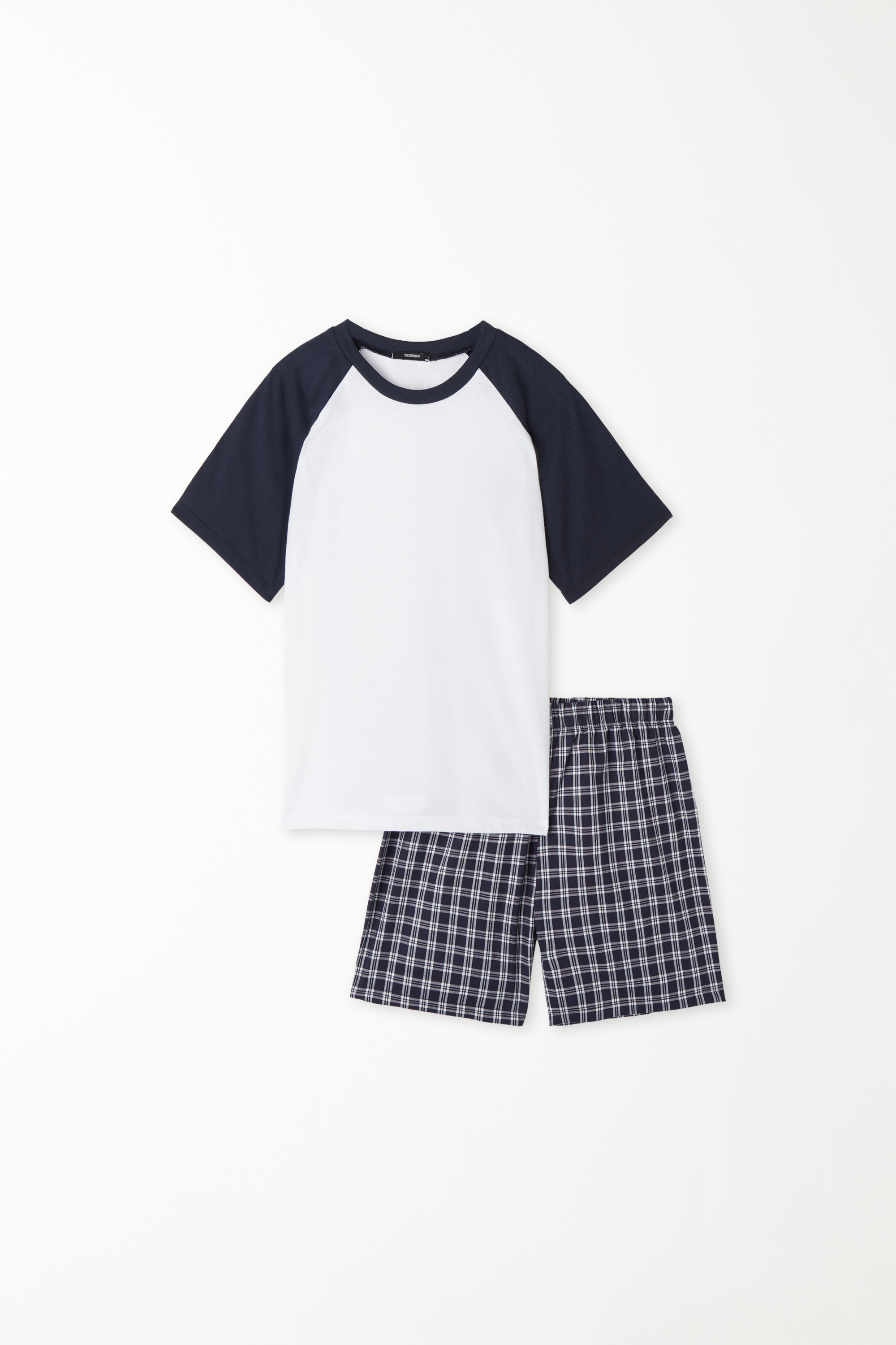 Boys’ Check Print Short Cotton Pyjamas